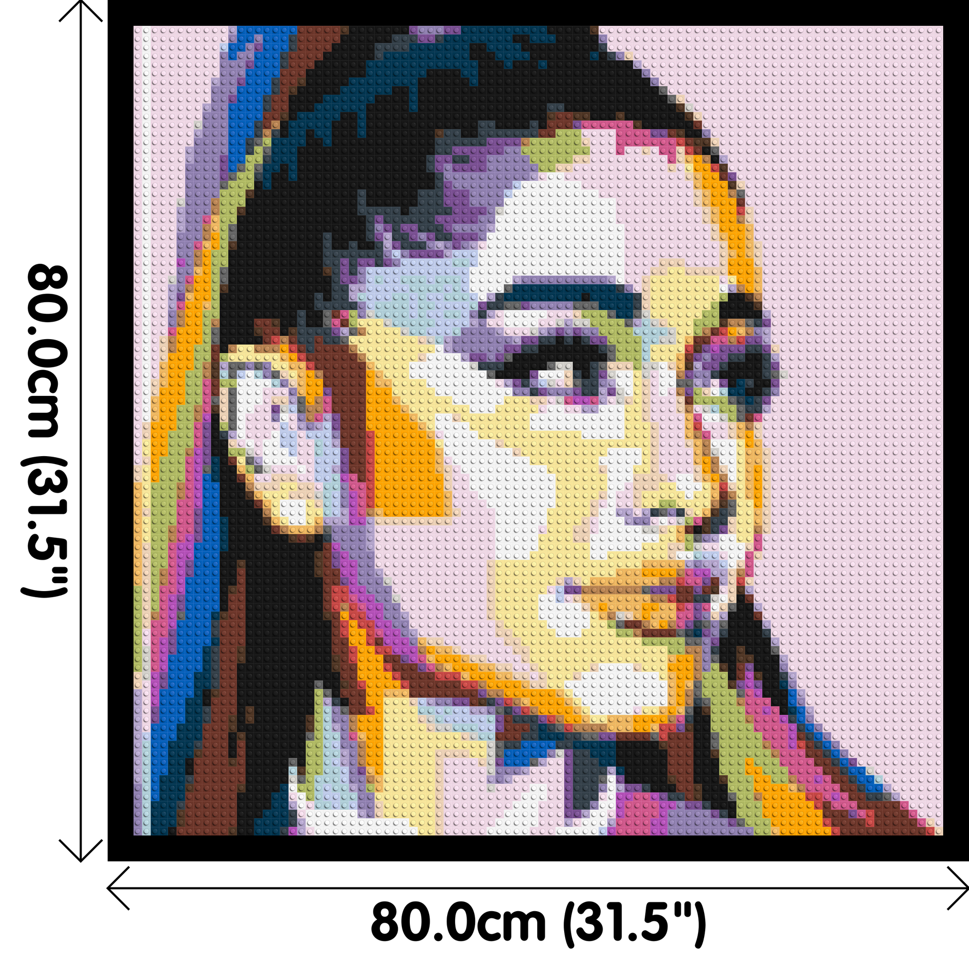 Ariana Grande - Brick Art Mosaic Kit 4x4 dimensions with frame