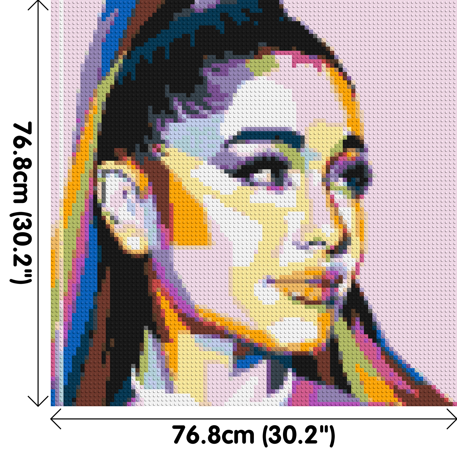 Ariana Grande - Brick Art Mosaic Kit 4x4 dimensions