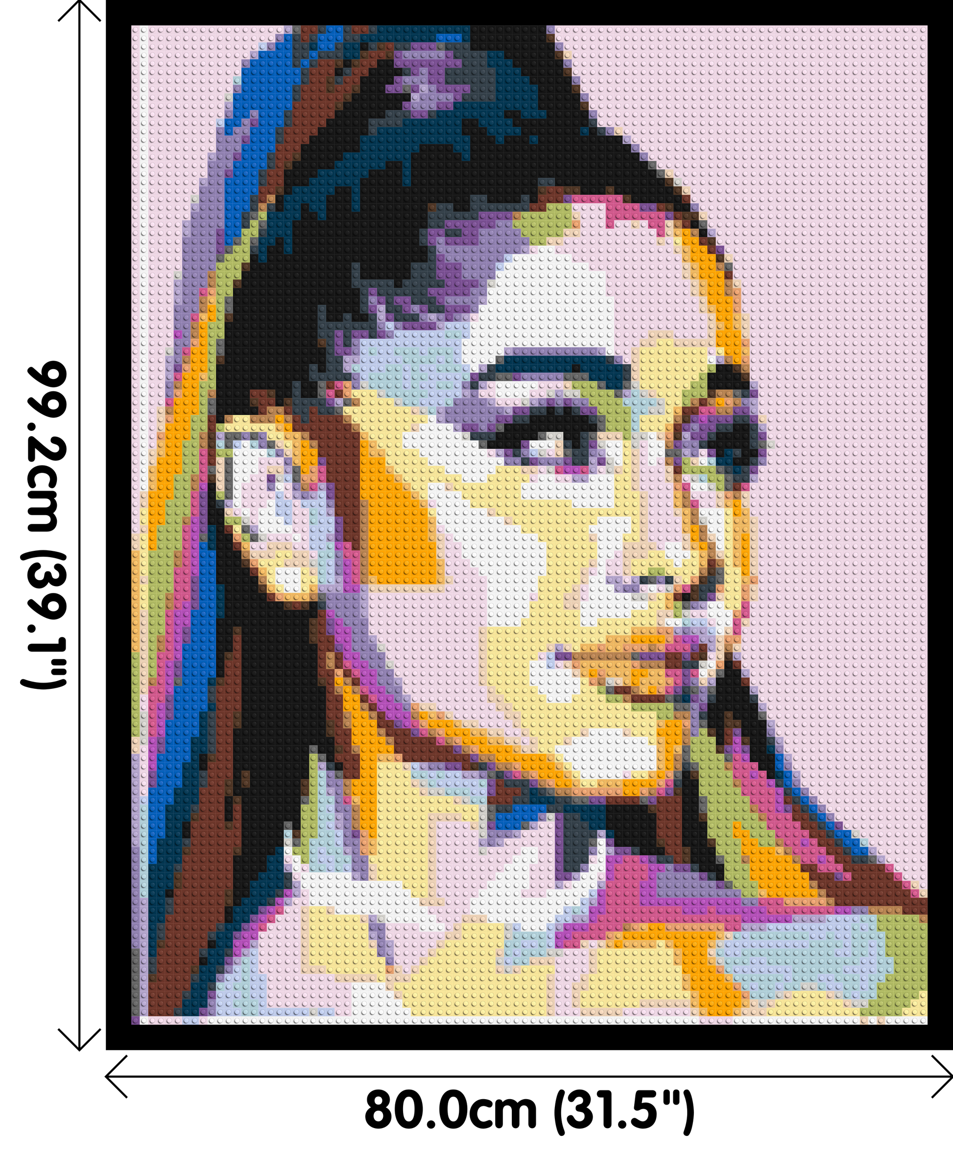 Ariana Grande - Brick Art Mosaic Kit 4x5 dimensions with frame