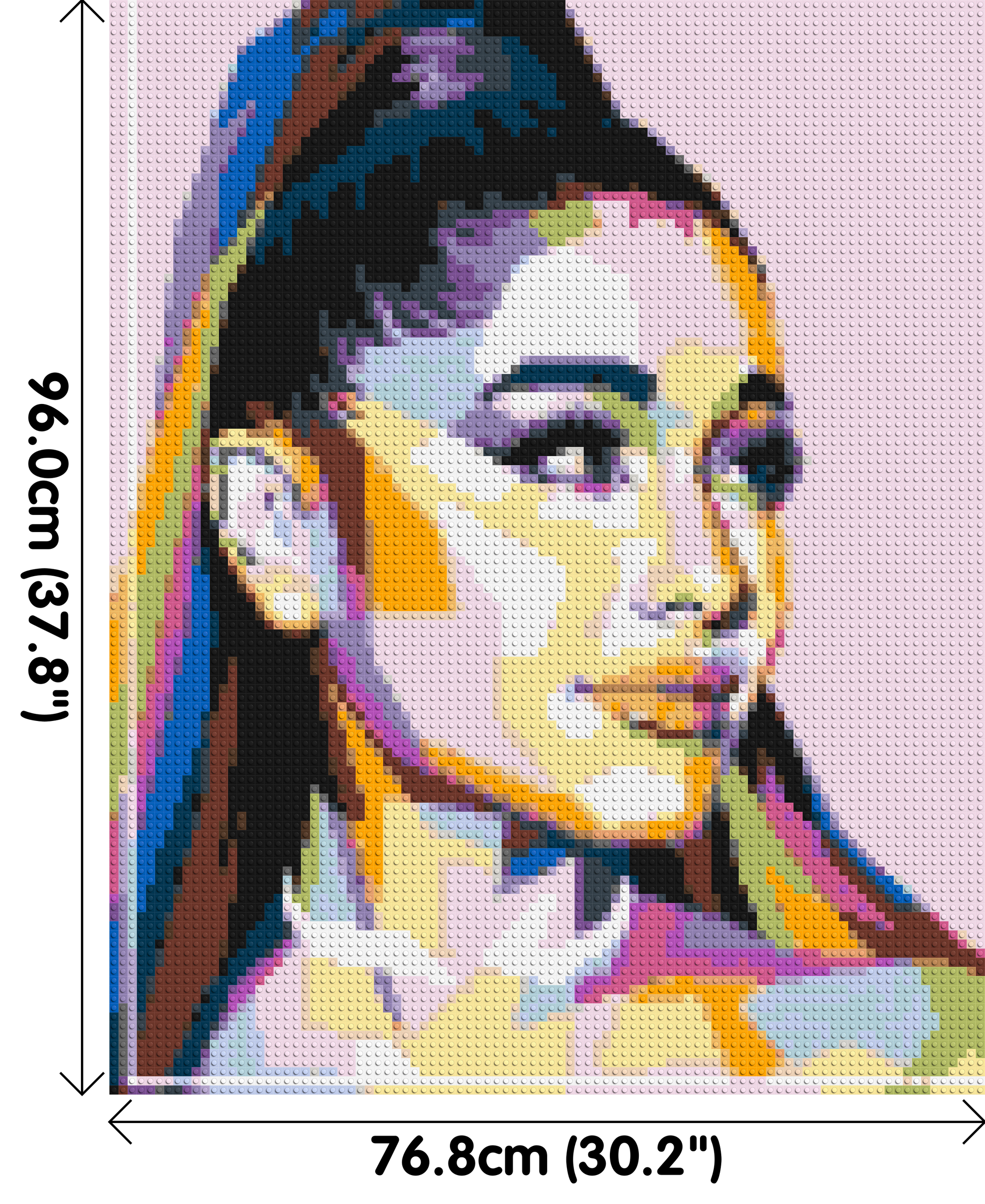 Ariana Grande - Brick Art Mosaic Kit 4x5 dimensions