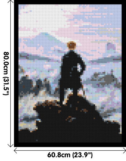 Wanderer Above the Sea of Fog by Caspar D. Friedrich  - Brick Art Mosaic Kit 3x4 large