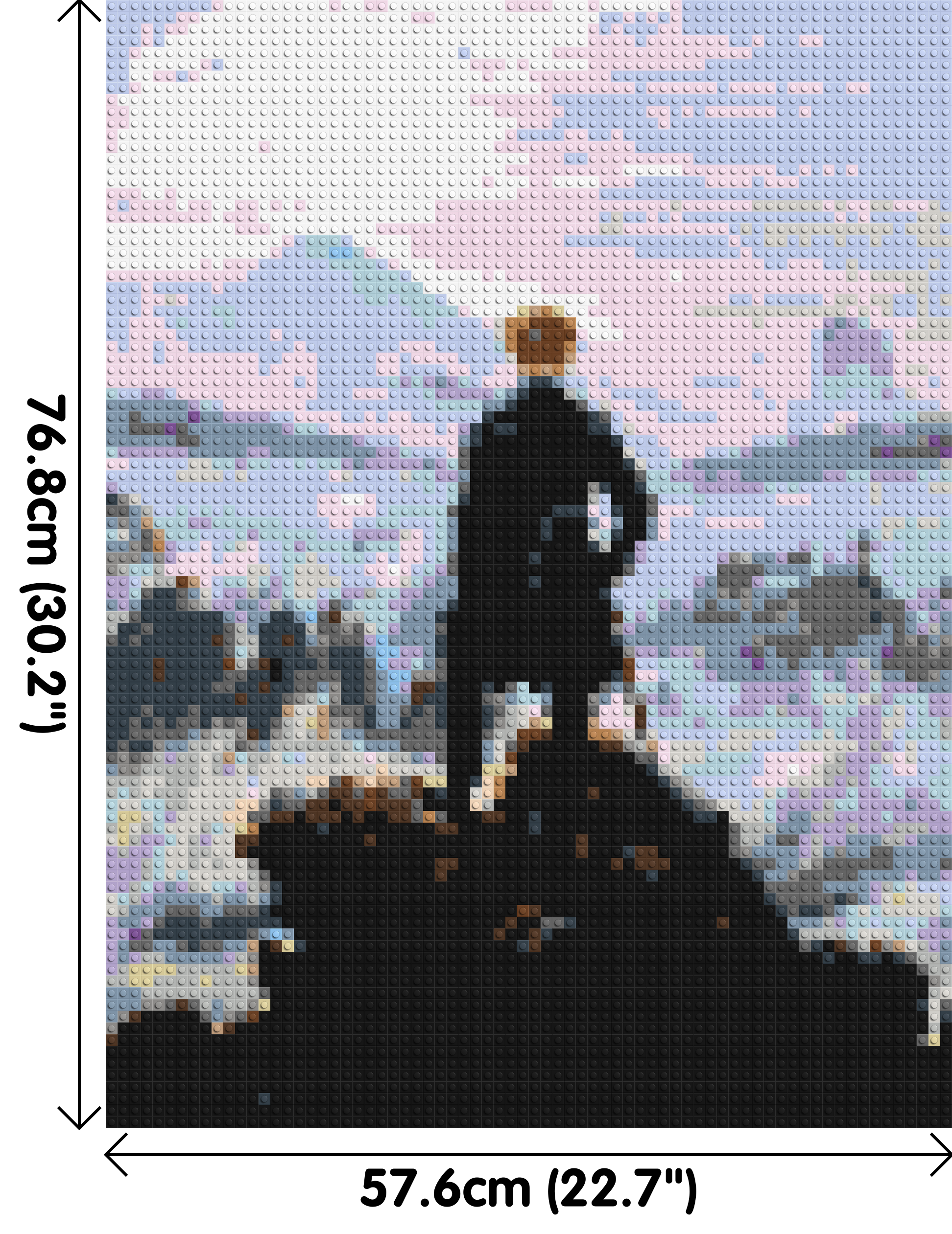 Wanderer Above the Sea of Fog by Caspar D. Friedrich  - Brick Art Mosaic Kit 3x4 dimensions