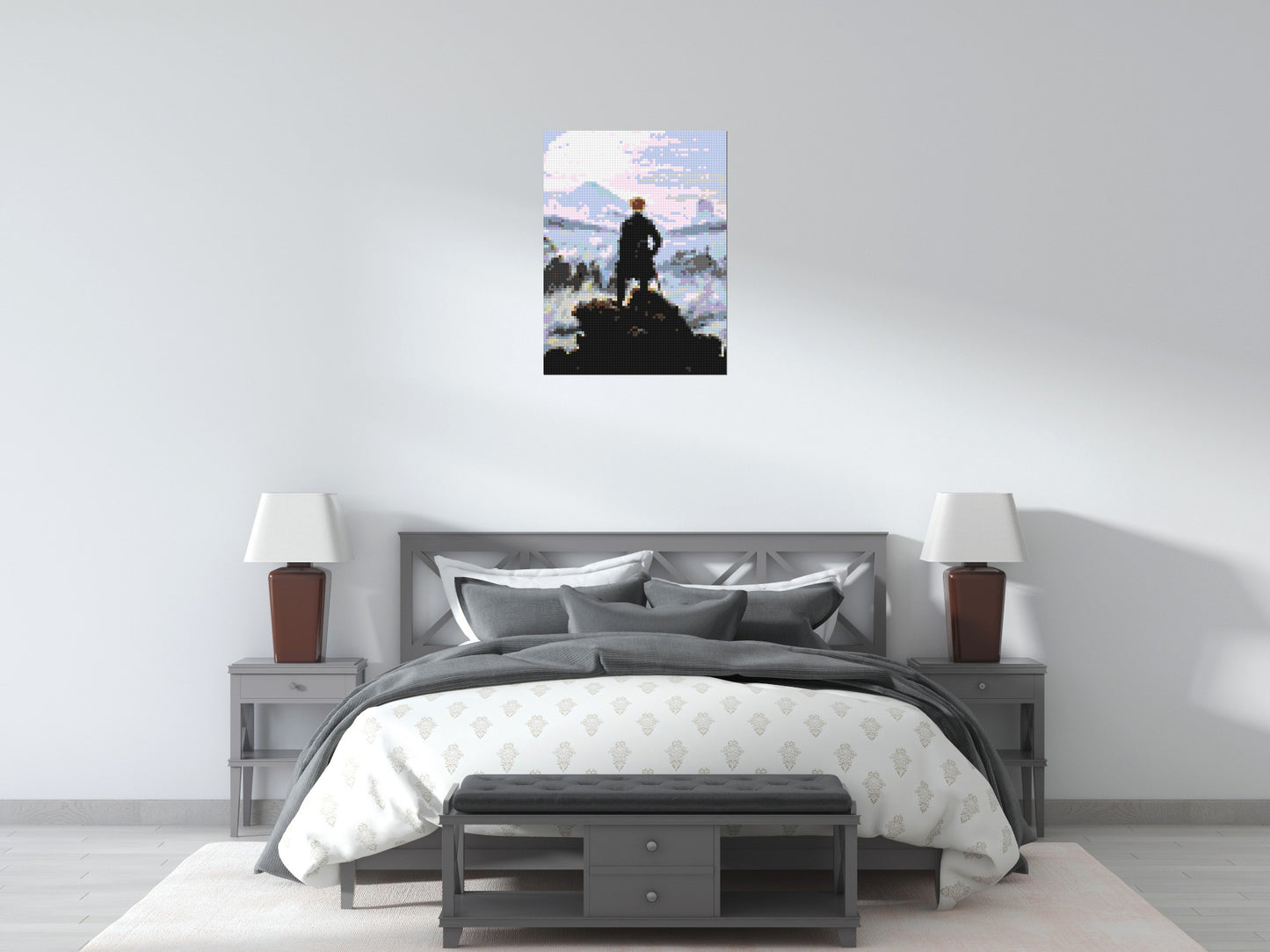 Wanderer Above the Sea of Fog by Caspar D. Friedrich  - Brick Art Mosaic Kit 3x4 large