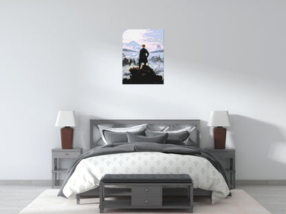 Wanderer Above the Sea of Fog by Caspar D. Friedrich  - Brick Art Mosaic Kit 3x4 large