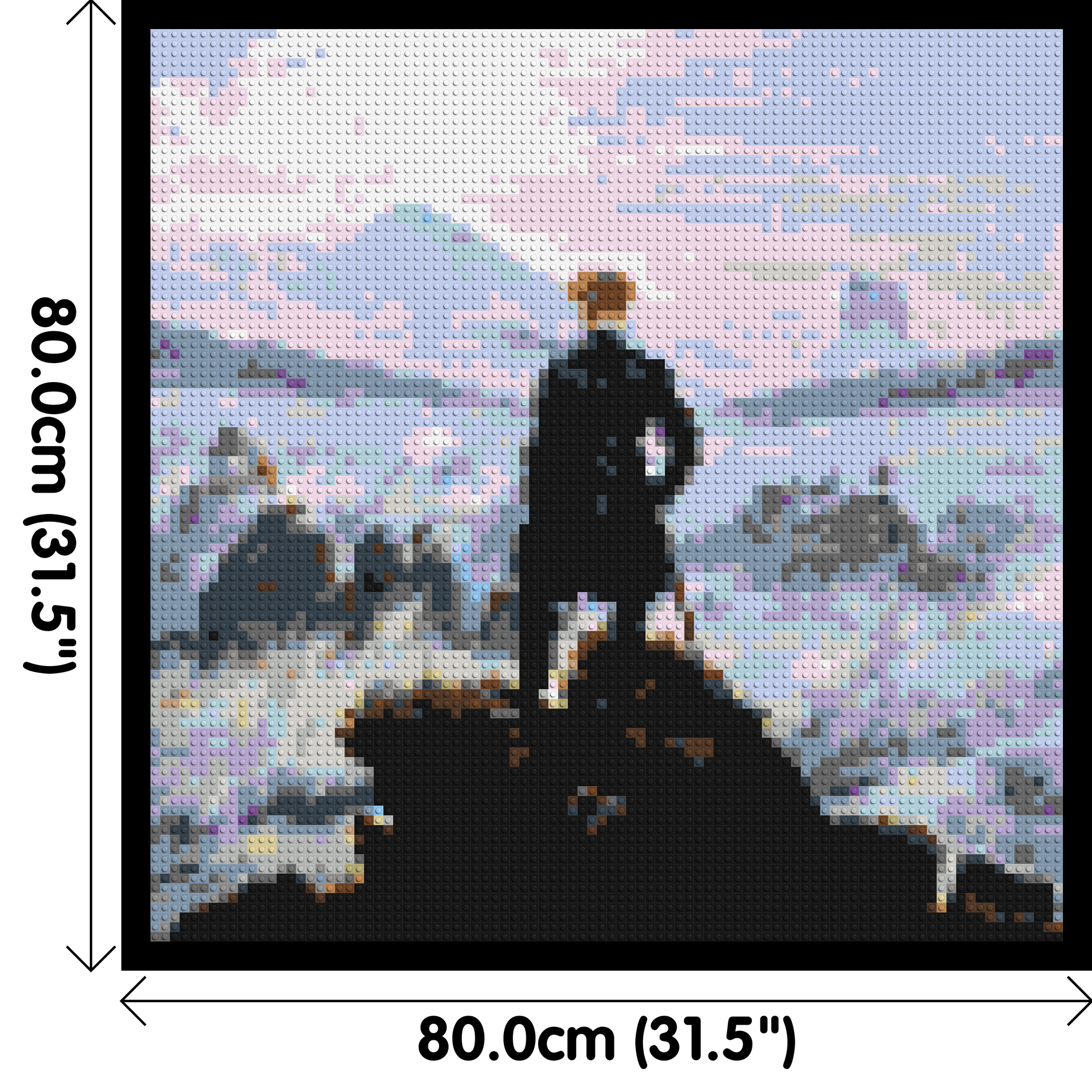 Wanderer Above the Sea of Fog by Caspar D. Friedrich  - Brick Art Mosaic Kit 4x4 dimensions with frame