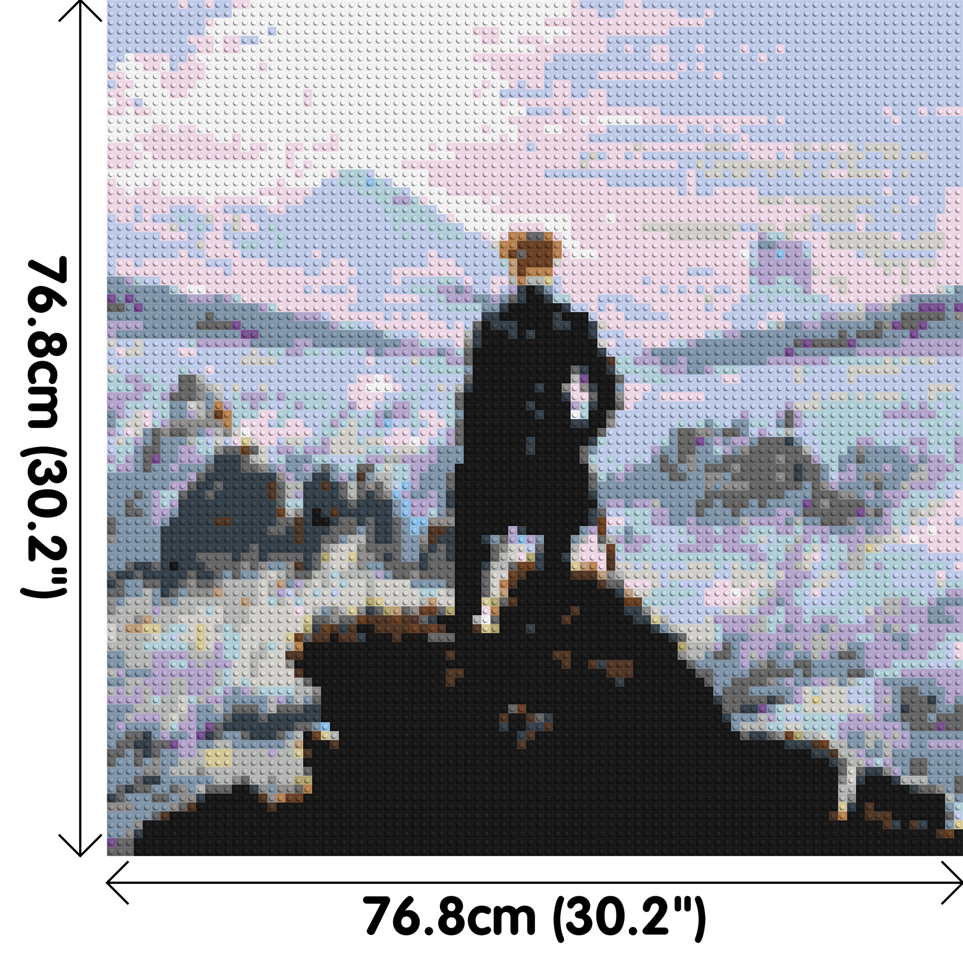 Wanderer Above the Sea of Fog by Caspar D. Friedrich  - Brick Art Mosaic Kit 4x4 dimensions