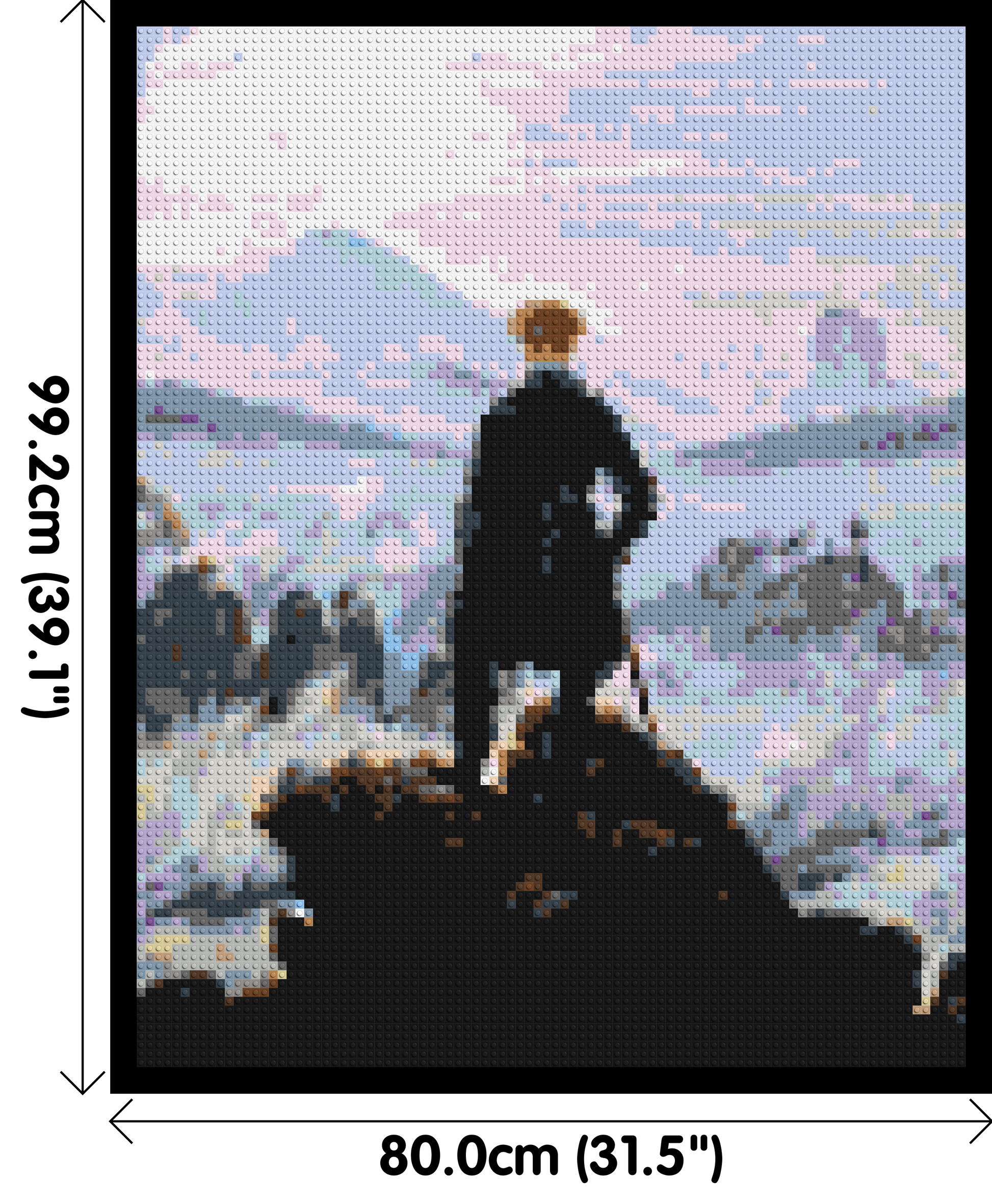 Wanderer Above the Sea of Fog by Caspar D. Friedrich  - Brick Art Mosaic Kit 4x5 dimensions with frame