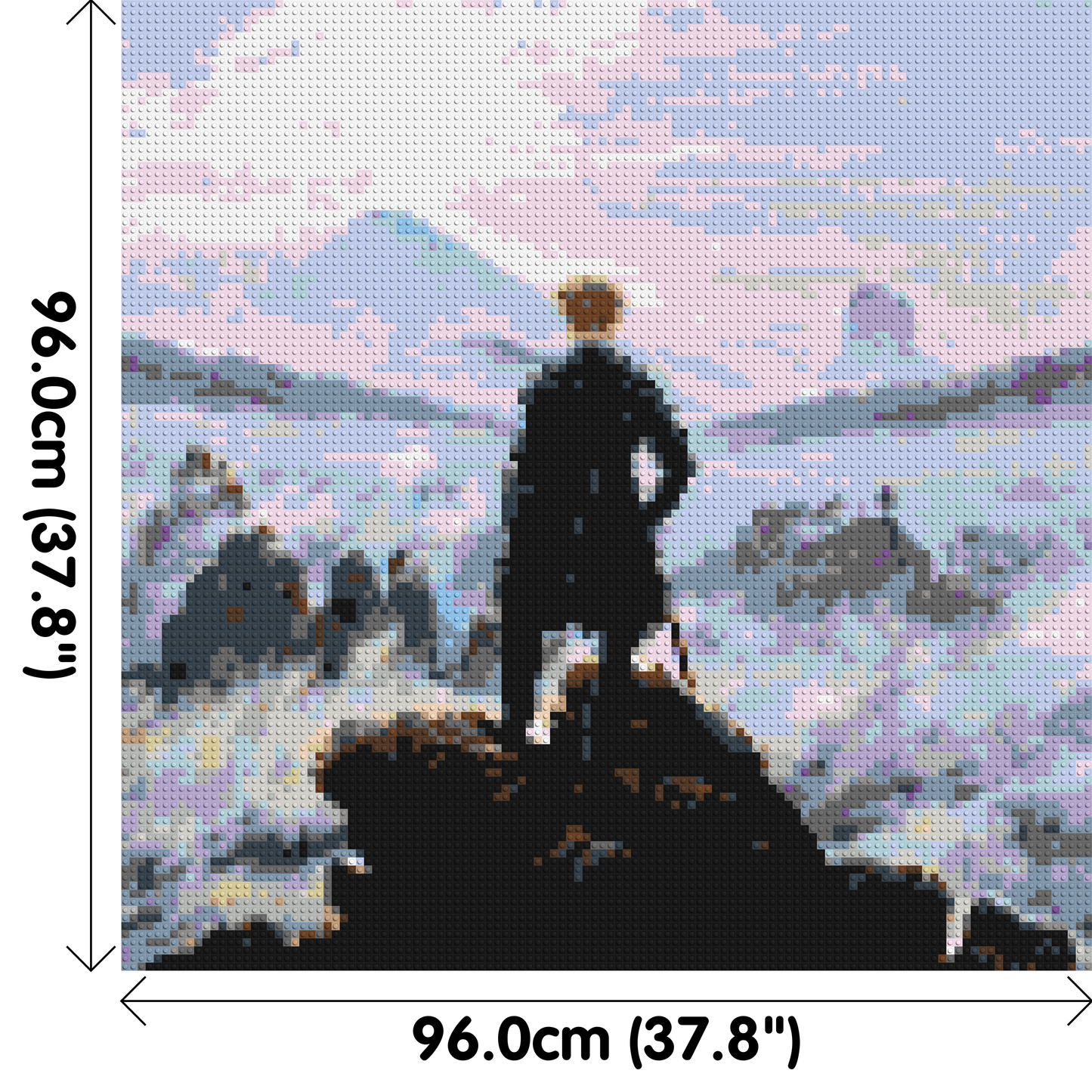 Wanderer Above the Sea of Fog by Caspar D. Friedrich  - Brick Art Mosaic Kit 5x5 large