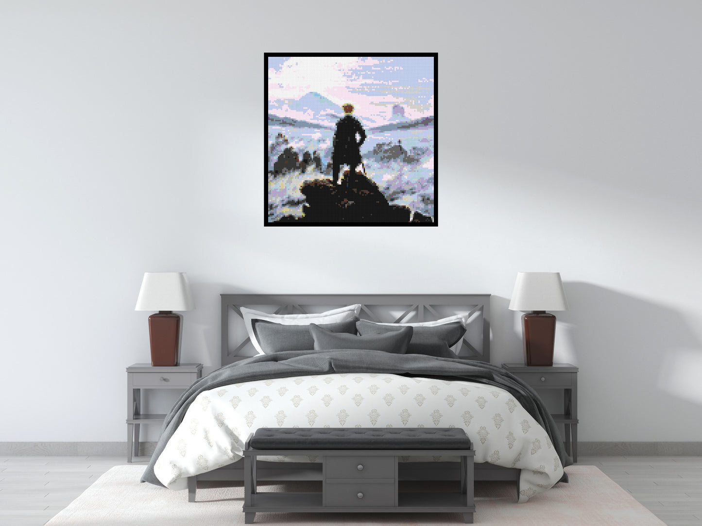 Wanderer Above the Sea of Fog by Caspar D. Friedrich  - Brick Art Mosaic Kit 5x5 large