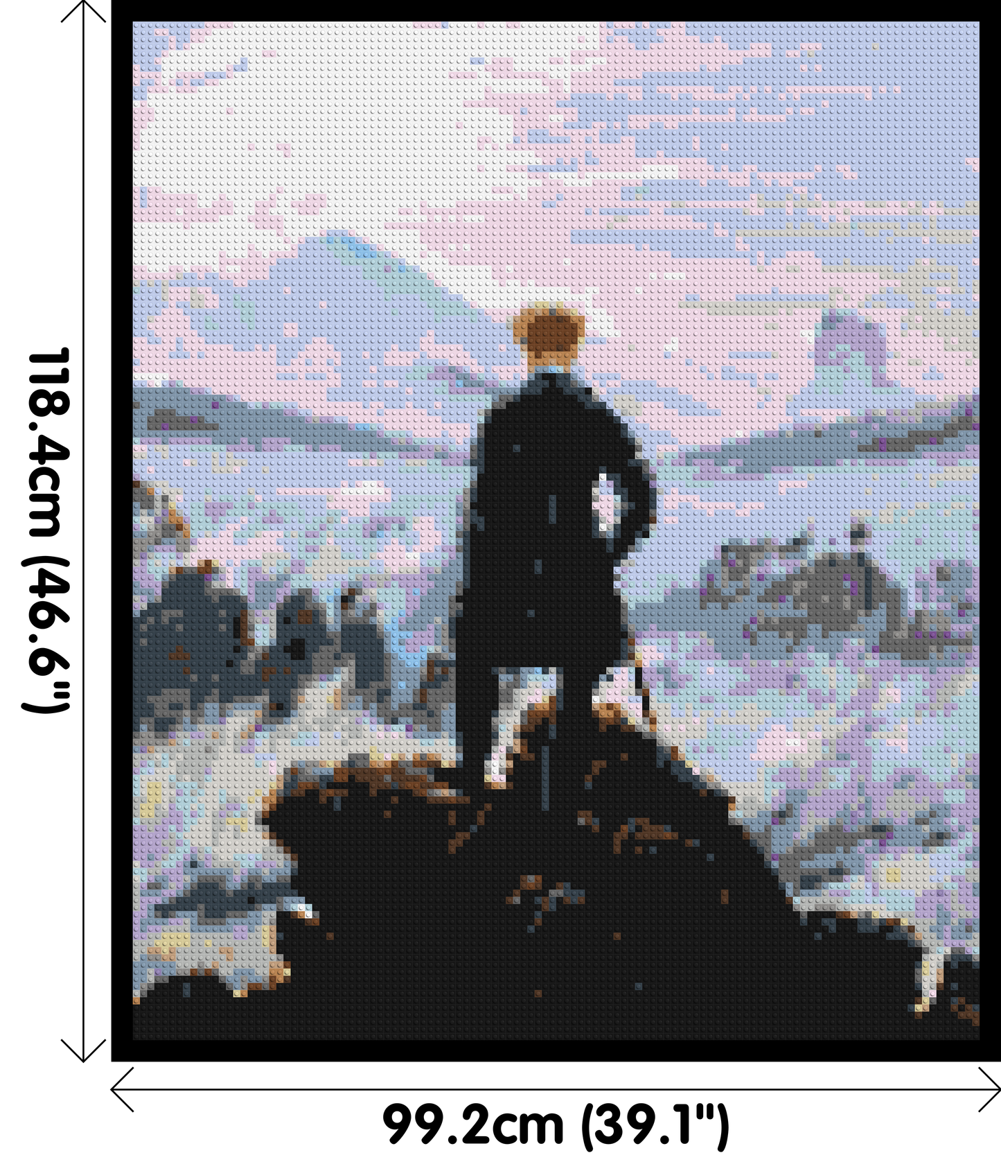 Wanderer Above the Sea of Fog by Caspar D. Friedrich  - Brick Art Mosaic Kit 5x6 large