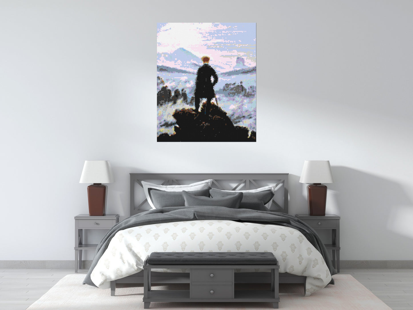 Wanderer Above the Sea of Fog by Caspar D. Friedrich  - Brick Art Mosaic Kit 5x6 large