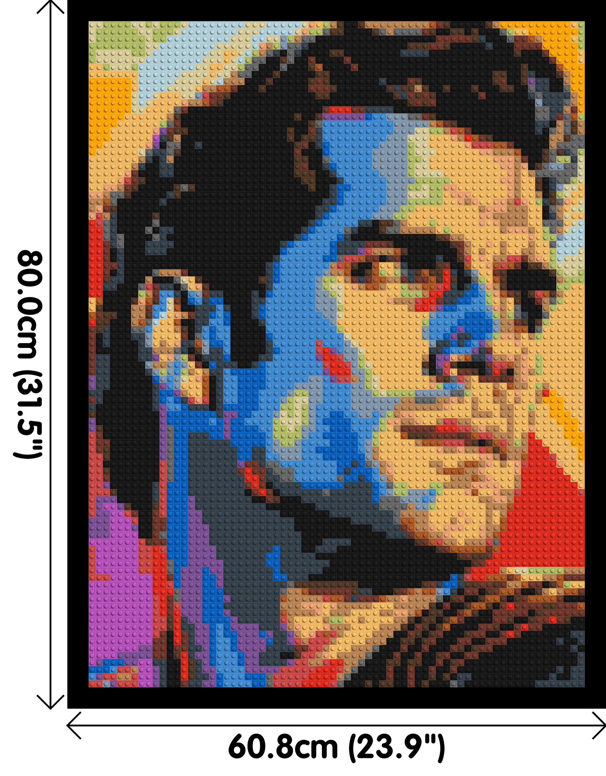 Henry Cavill - Brick Art Mosaic Kit 3x4 dimensions with frame