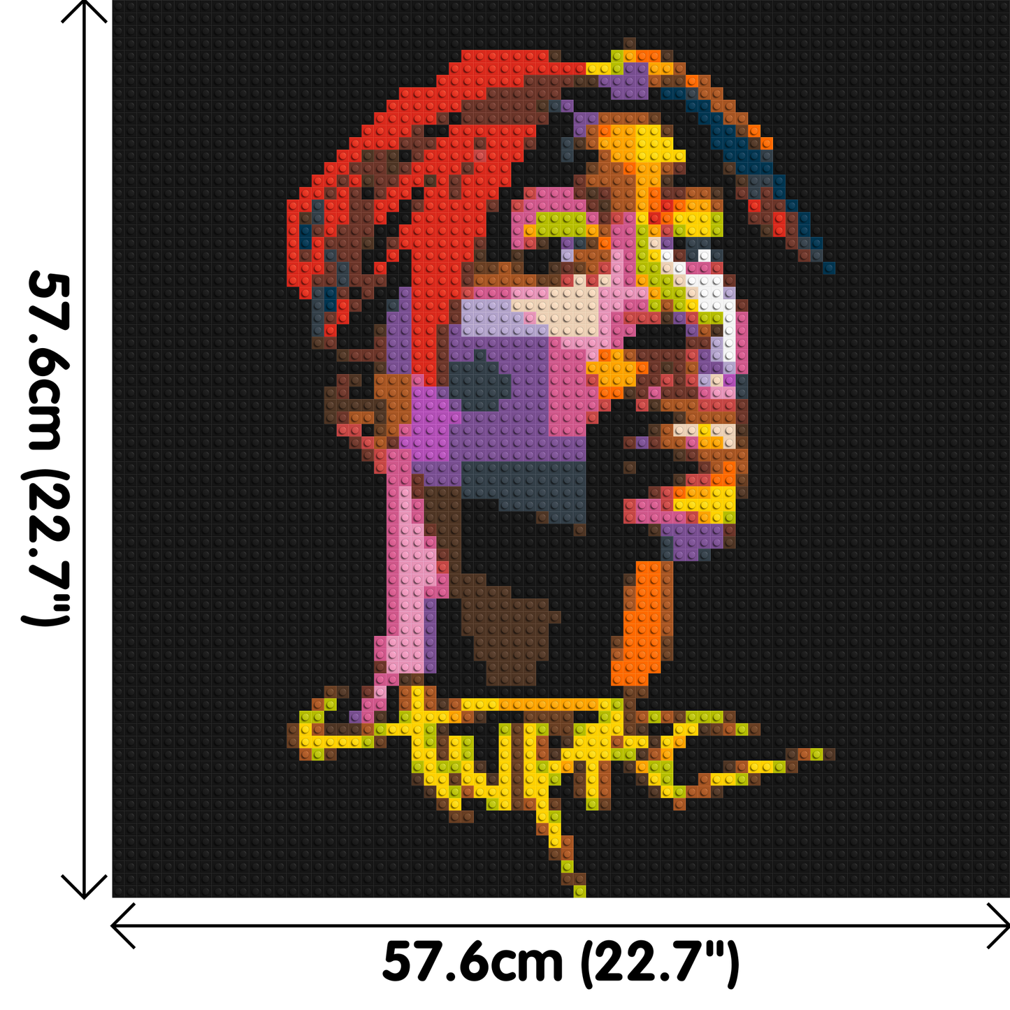 Tupac Shakur - Brick Art Mosaic Kit 3x3 large