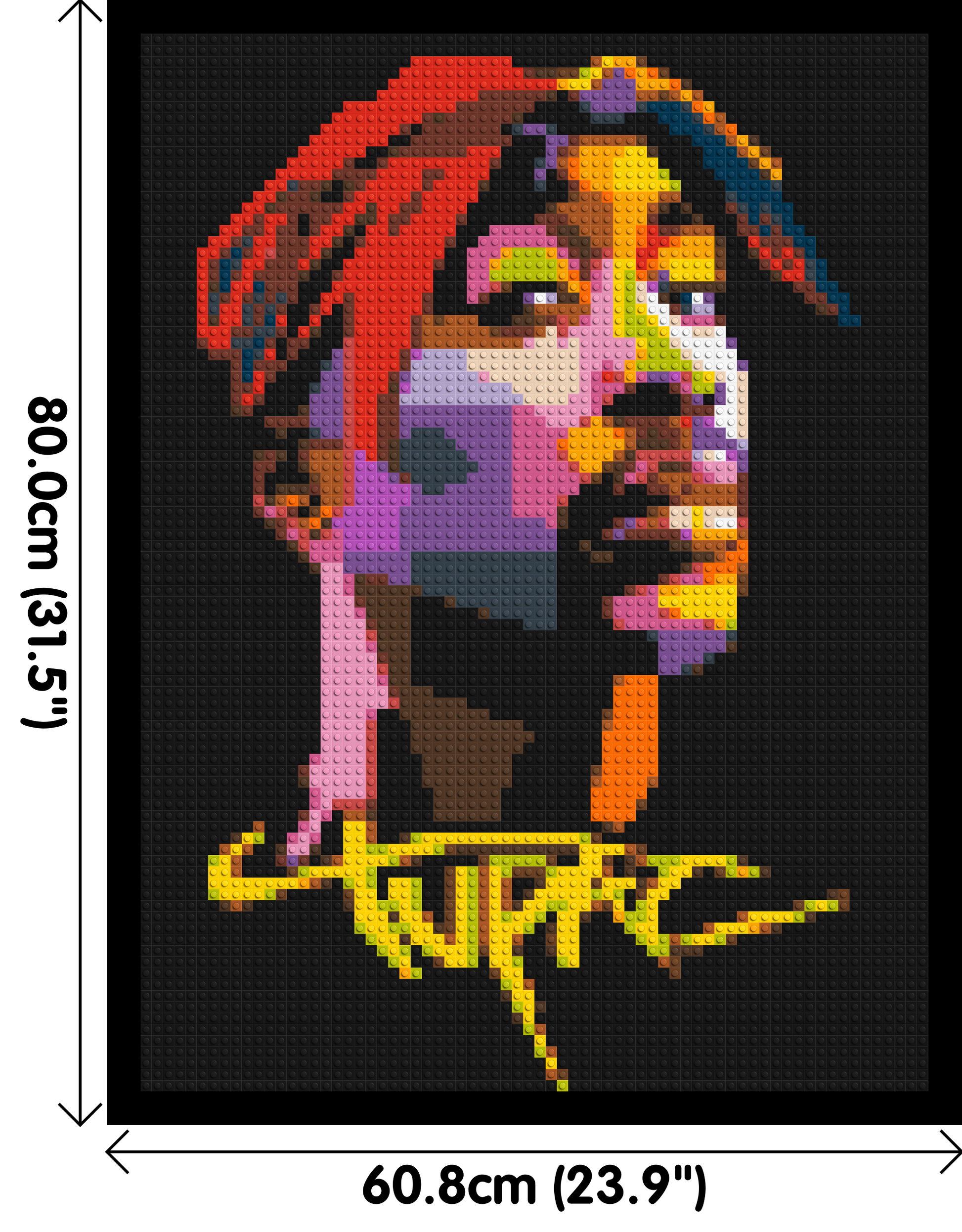 Tupac Shakur - Brick Art Mosaic Kit 3x4 dimensions with frame