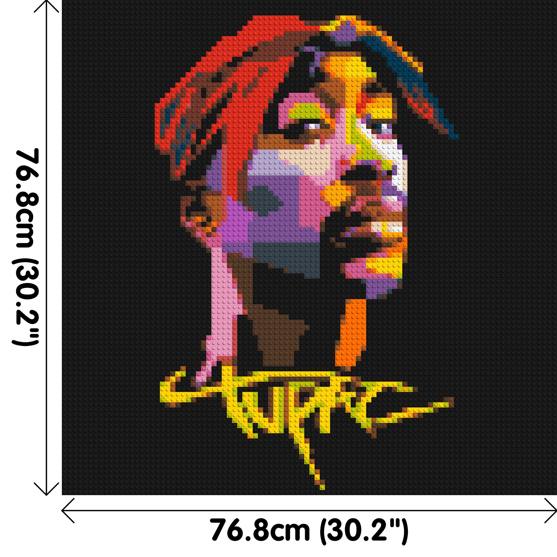 Tupac Shakur - Brick Art Mosaic Kit 4x4 dimensions