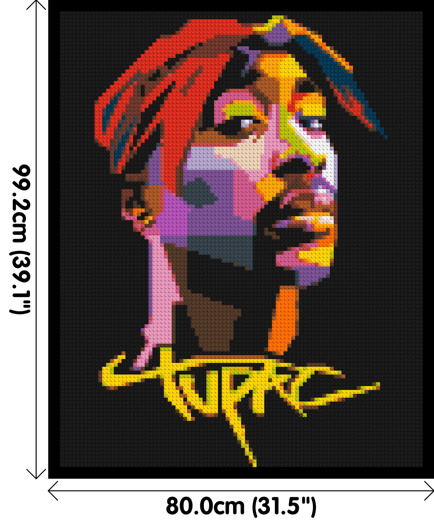 Tupac Shakur - Brick Art Mosaic Kit 4x5 large