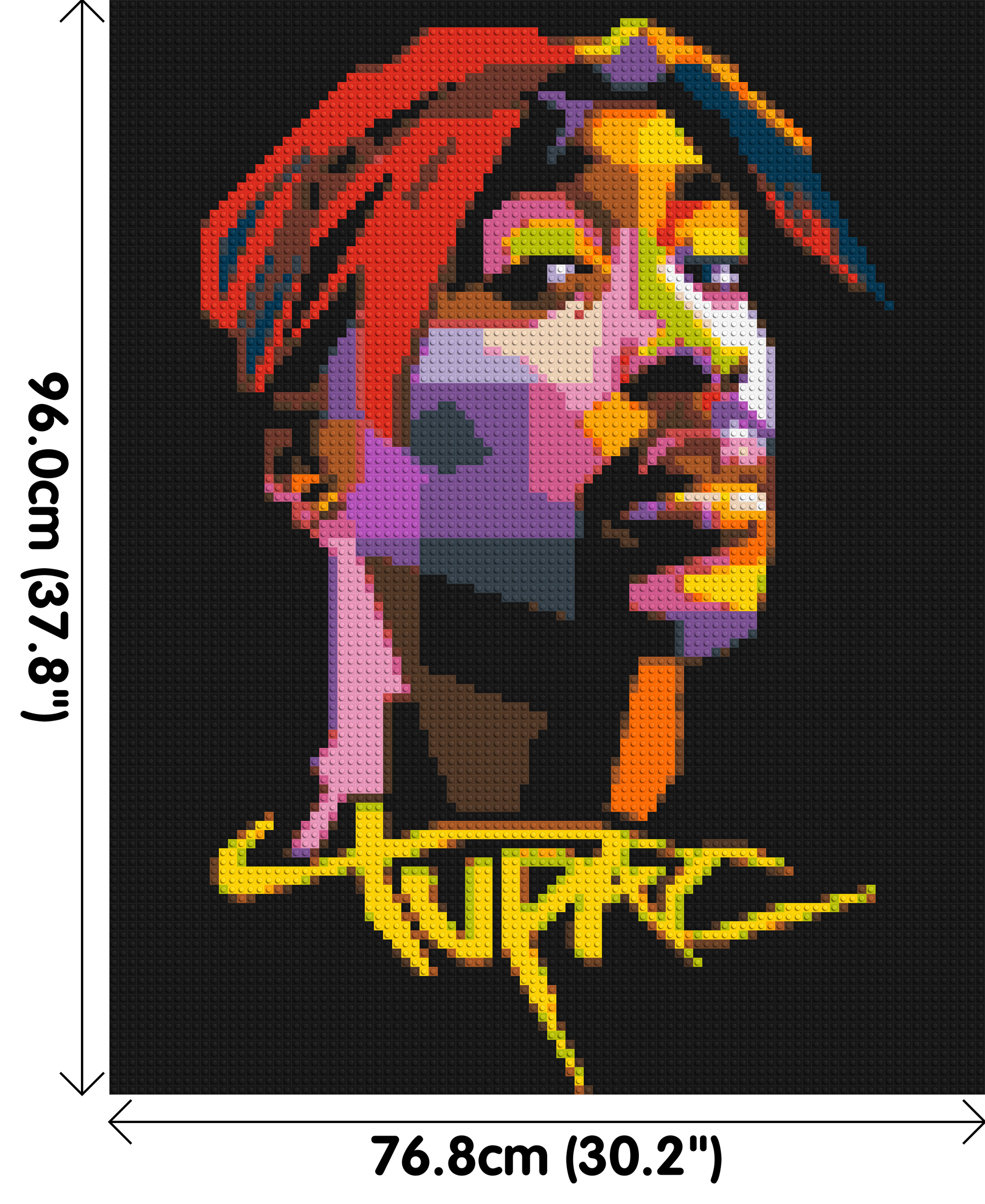 Tupac Shakur - Brick Art Mosaic Kit 4x5 dimensions