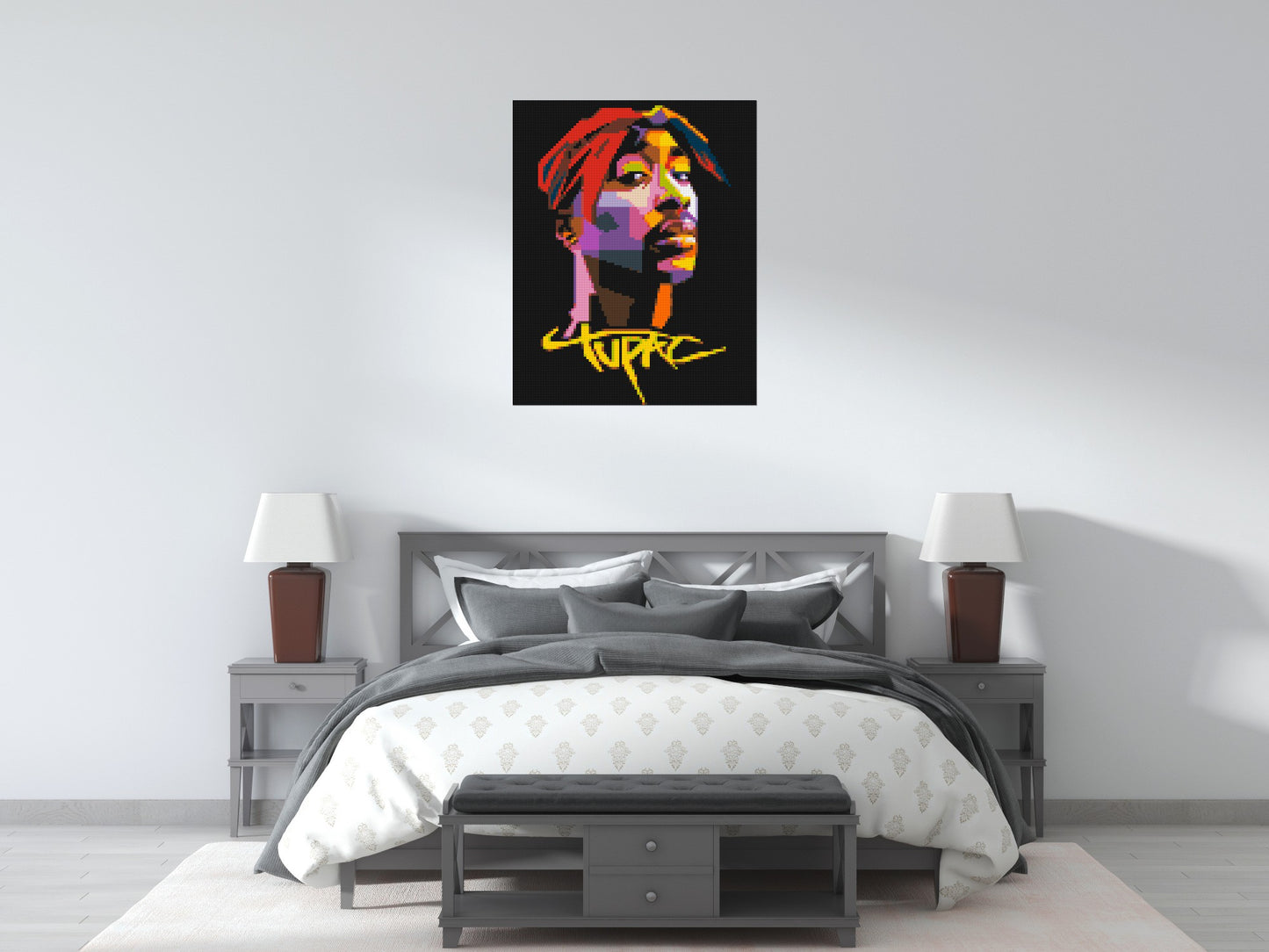 Tupac Shakur - Brick Art Mosaic Kit 4x5 large