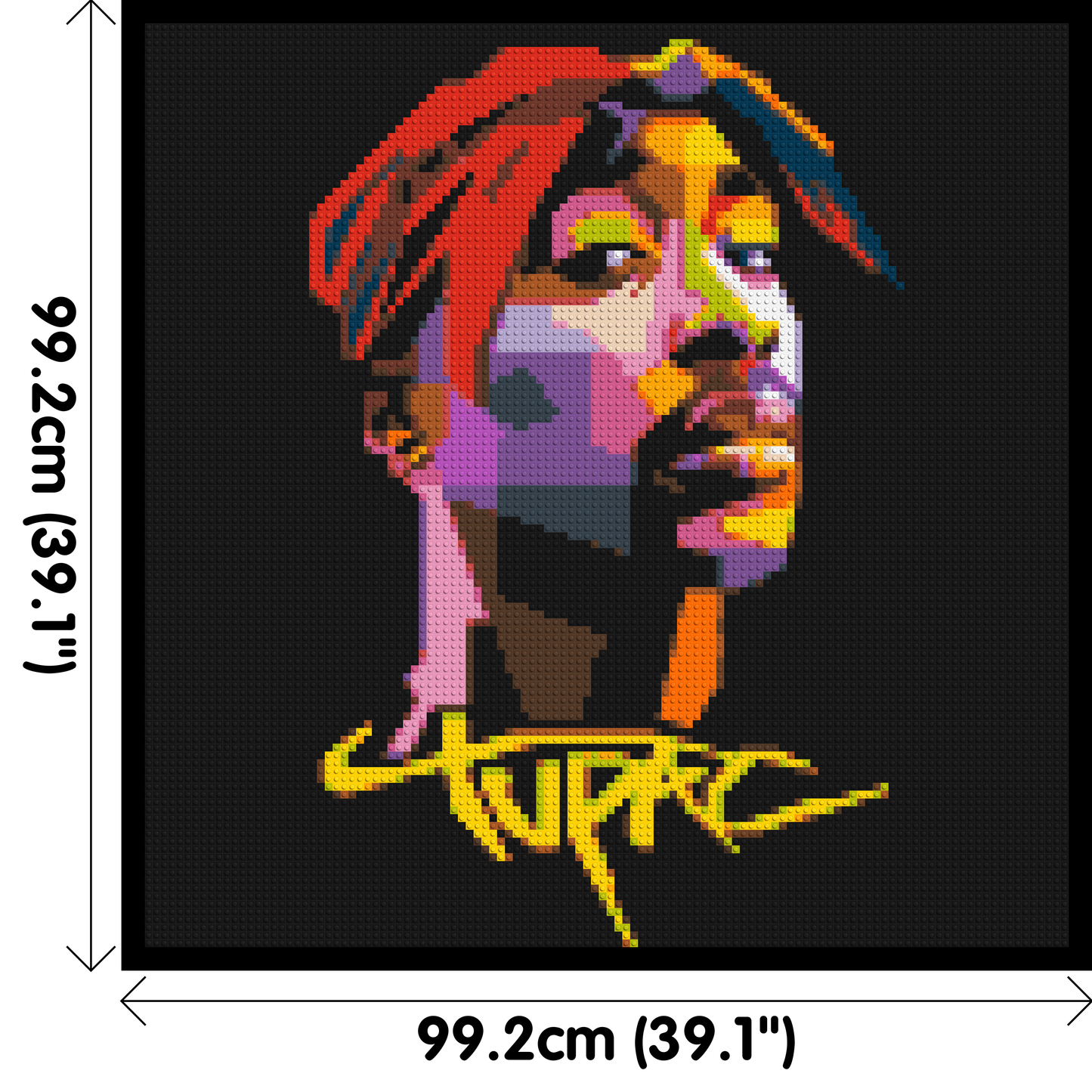 Tupac Shakur - Brick Art Mosaic Kit 5x5 large