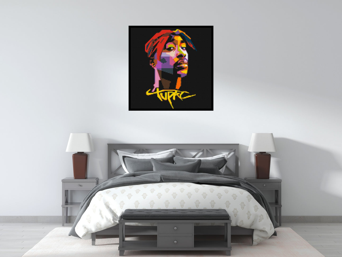 Tupac Shakur - Brick Art Mosaic Kit 5x5 large