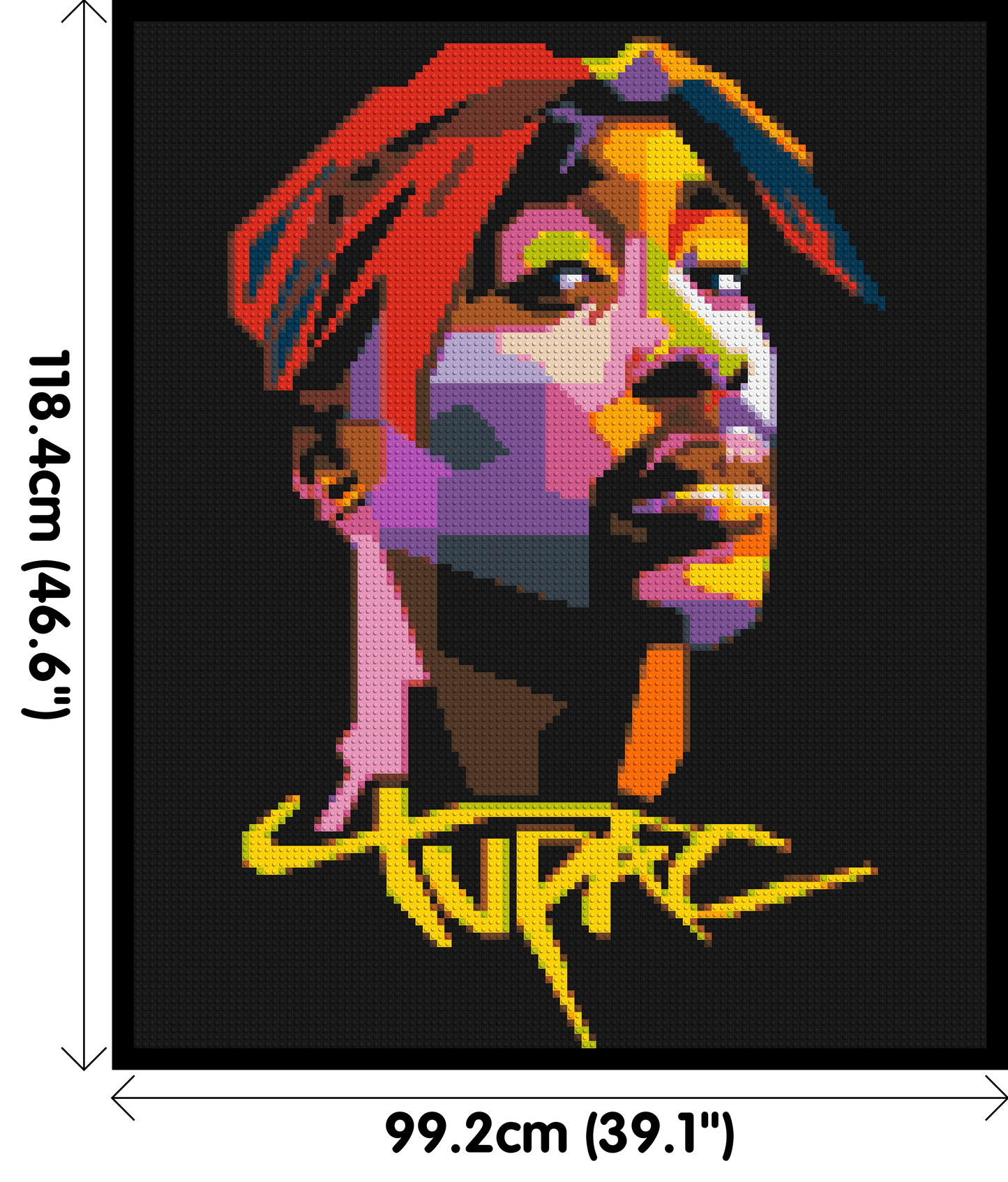 Tupac Shakur - Brick Art Mosaic Kit 5x6 large