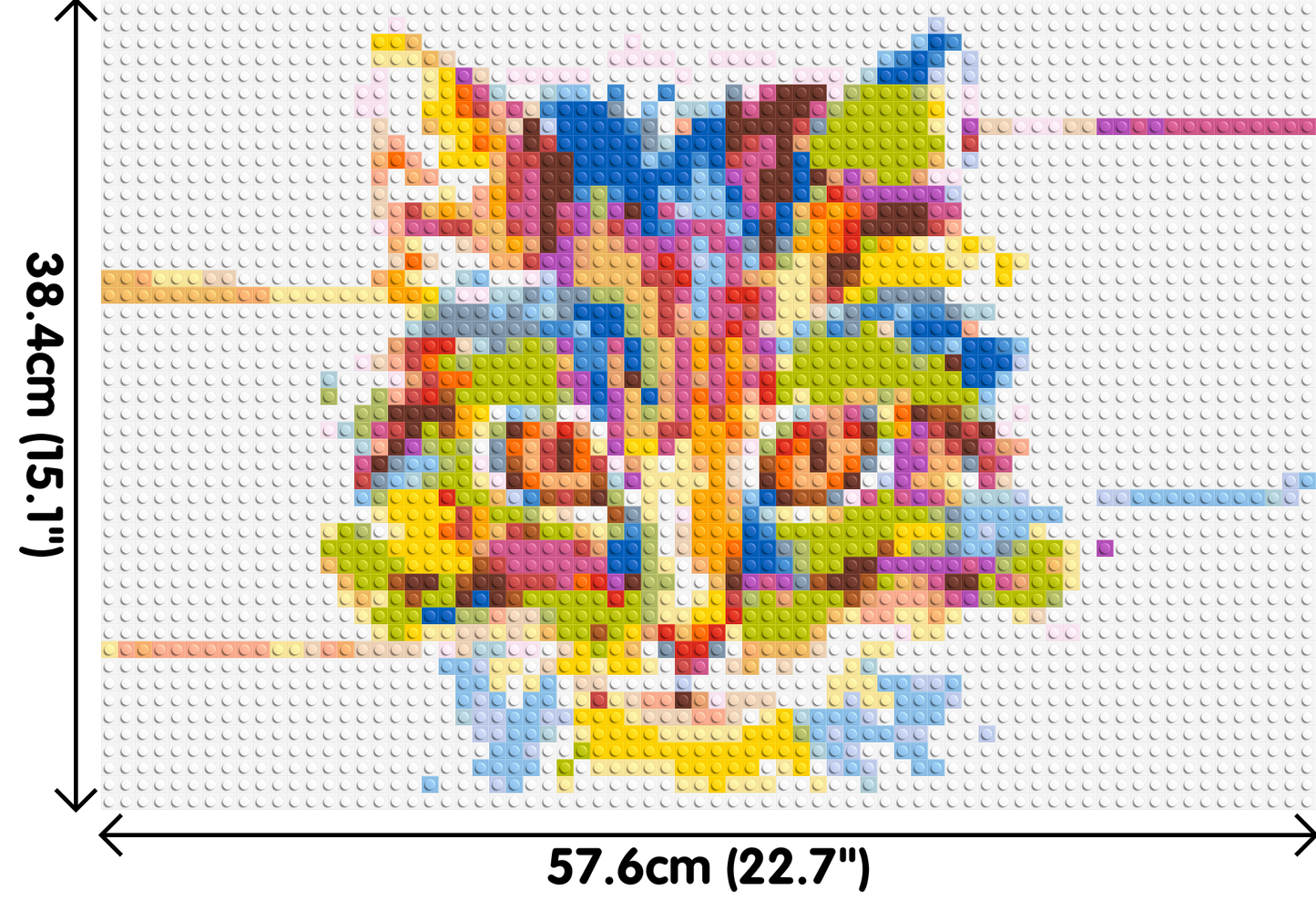 Abstract Cat Colourful Pop Art - Brick Art Mosaic Kit 3x2 large