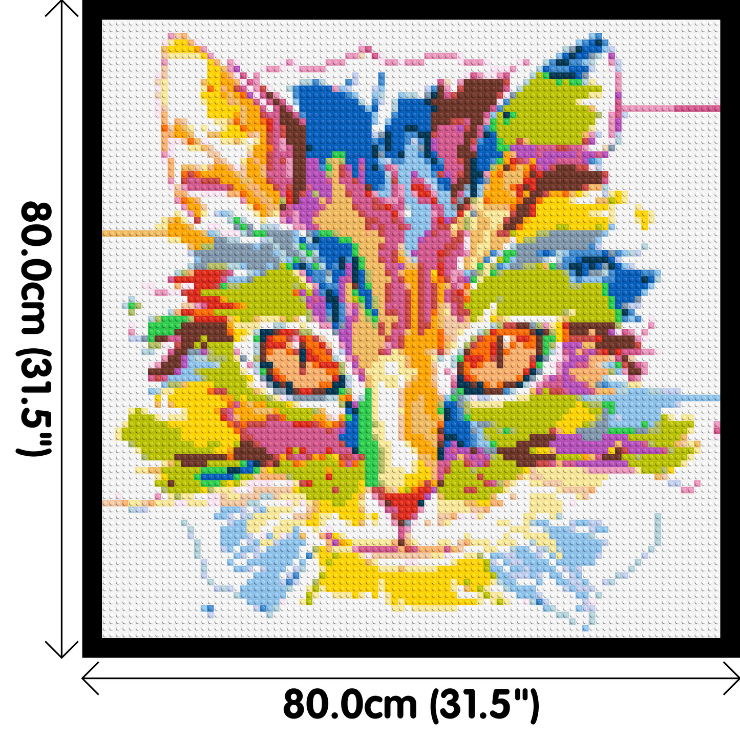 Abstract Cat Colourful Pop Art - Brick Art Mosaic Kit 4x4 large