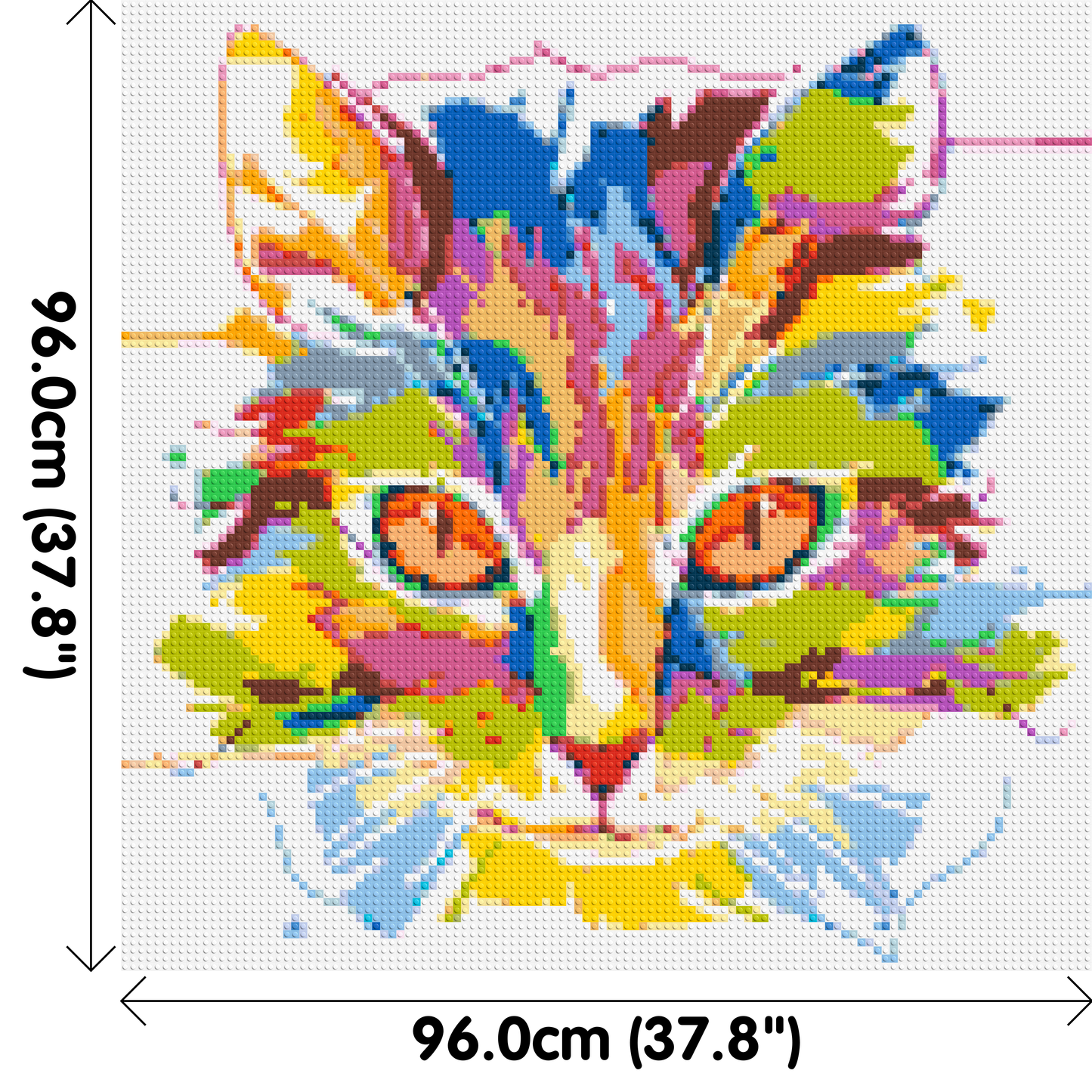 Abstract Cat Colourful Pop Art - Brick Art Mosaic Kit 5x5 large