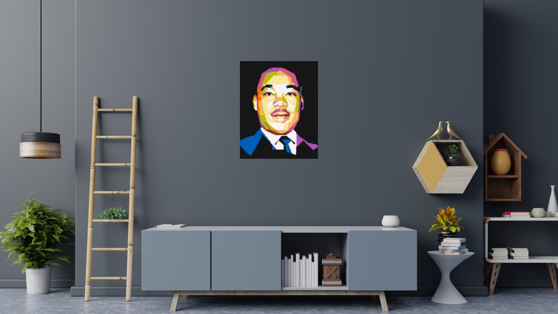 Martin Luther King Jr. - Brick Art Mosaic Kit 4x5 scene