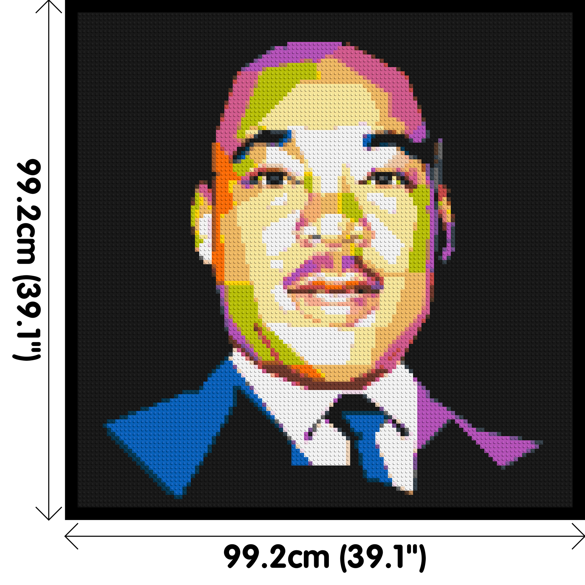 Martin Luther King Jr. - Brick Art Mosaic Kit 5x5 dimensions with frame