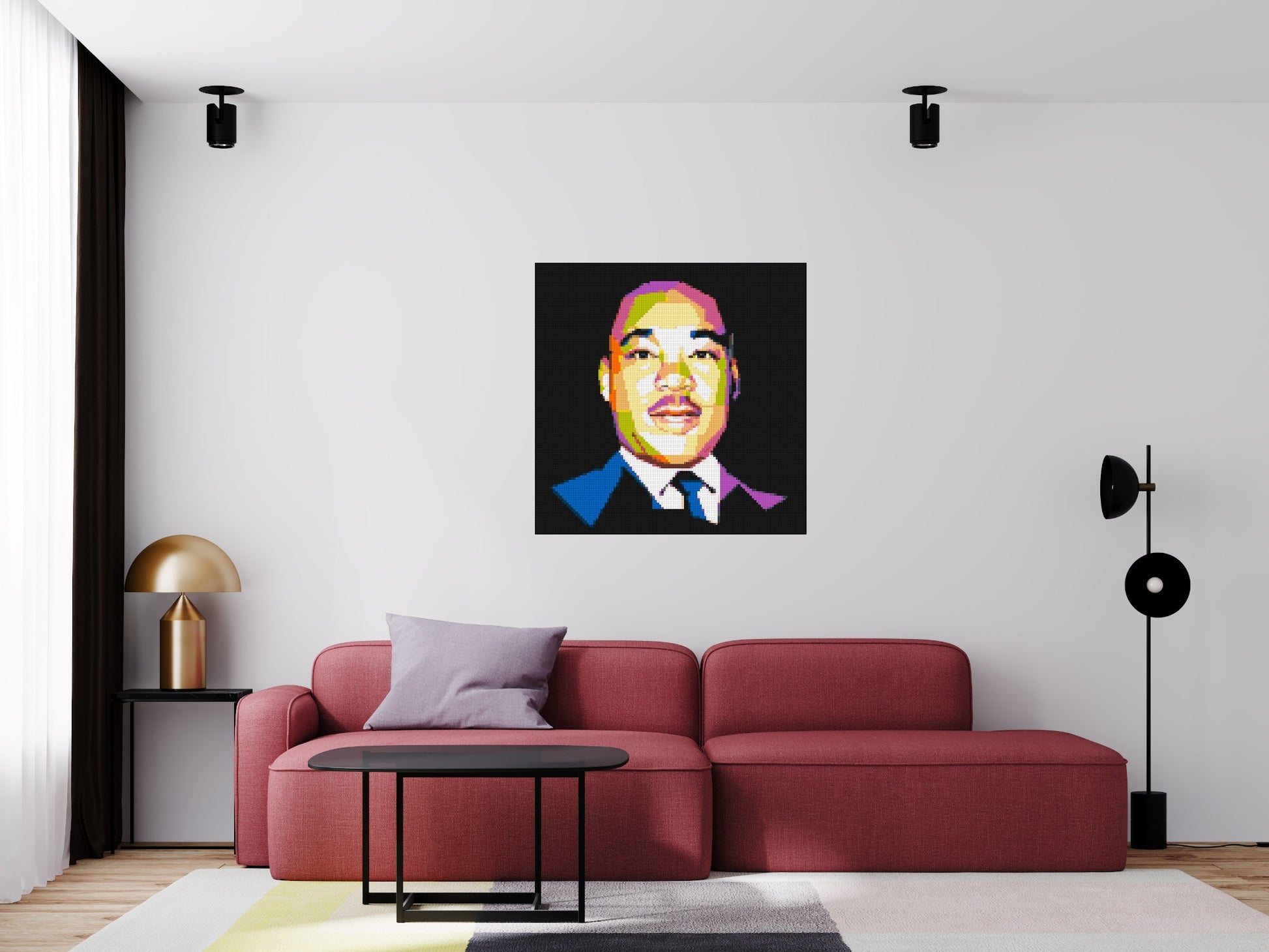 Martin Luther King Jr. - Brick Art Mosaic Kit 5x5 scene