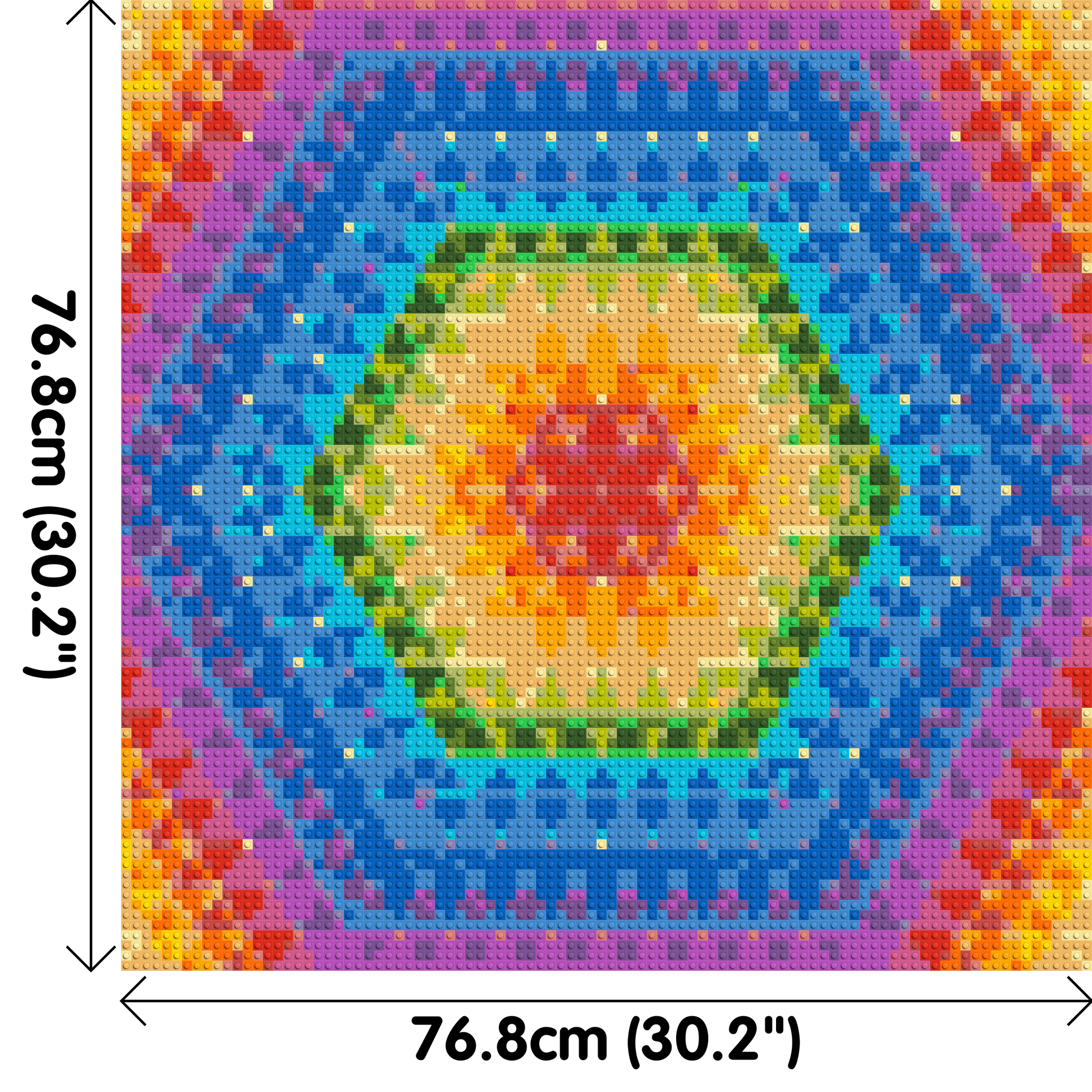 Abstract Pattern #8 - Brick Art Mosaic Kit 4x4 dimensions