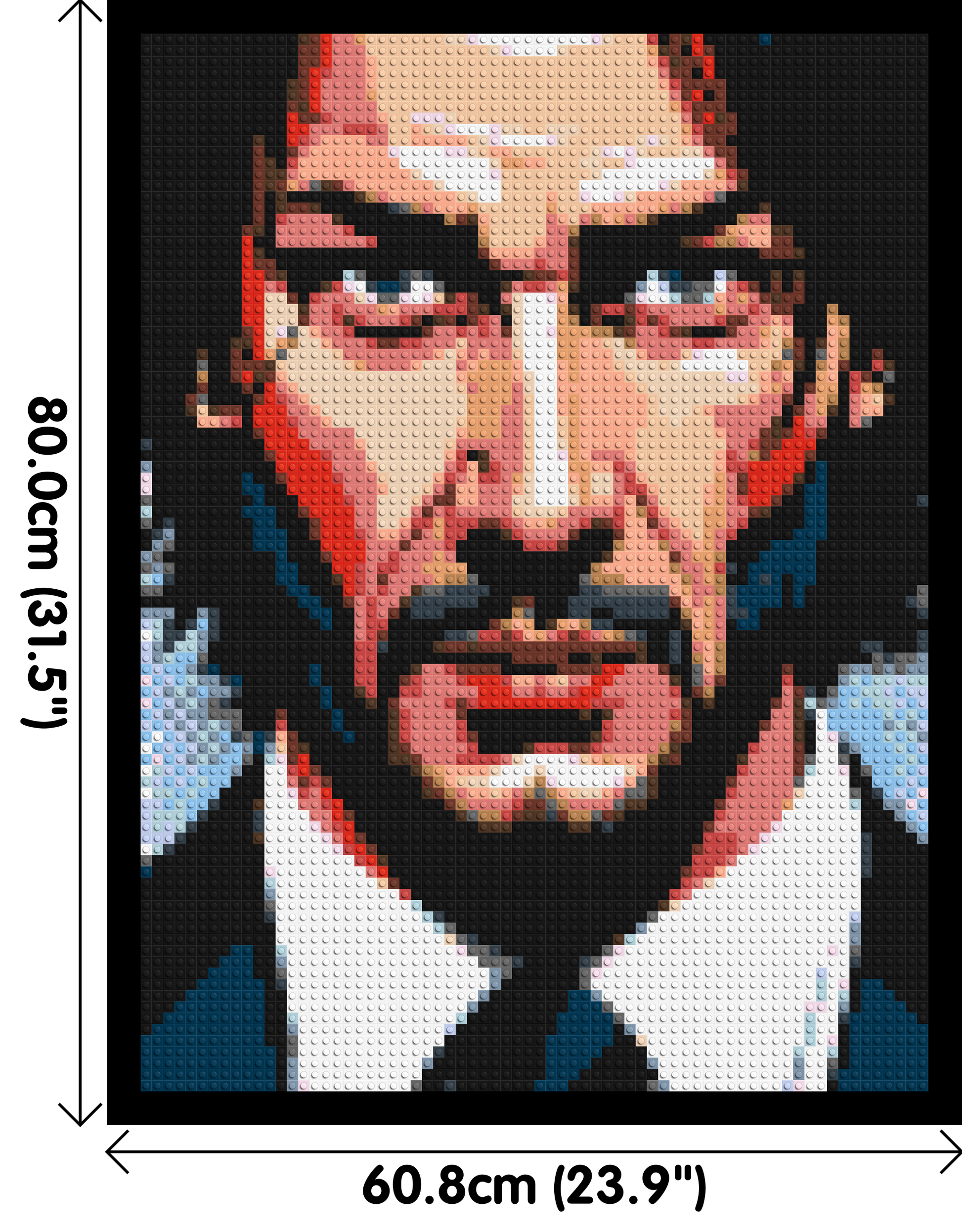 Keanu Reeves as John Wick - Brick Art Mosaic Kit 3x4 dimensions with frame