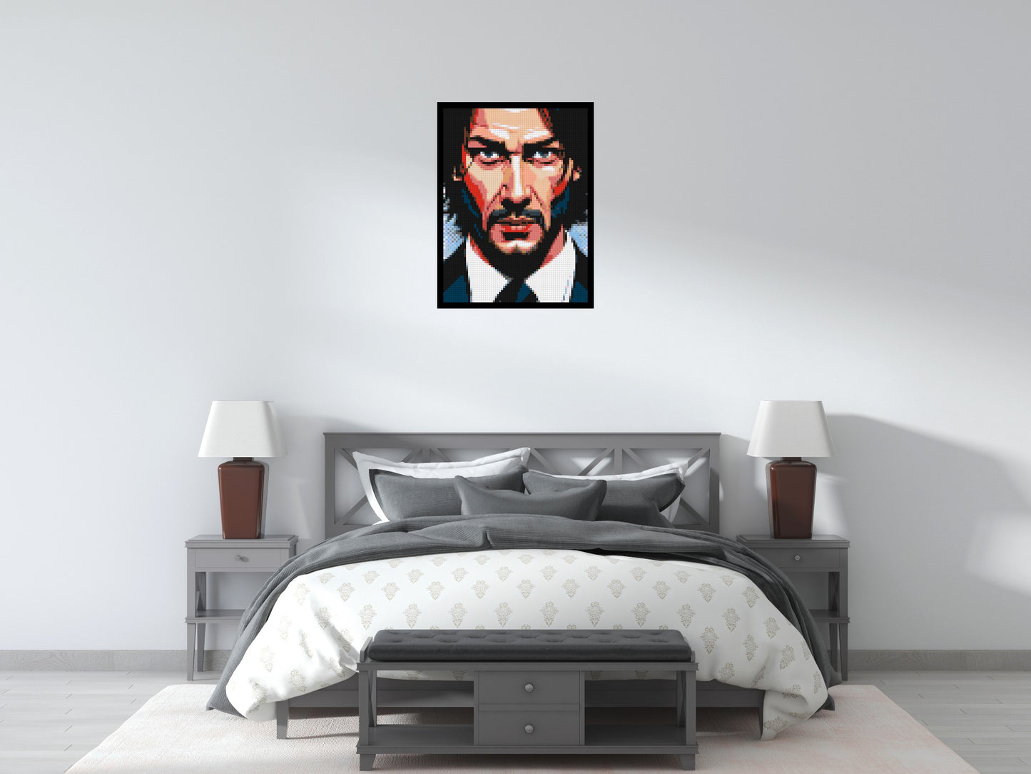 Keanu Reeves as John Wick - Brick Art Mosaic Kit 3x4 large