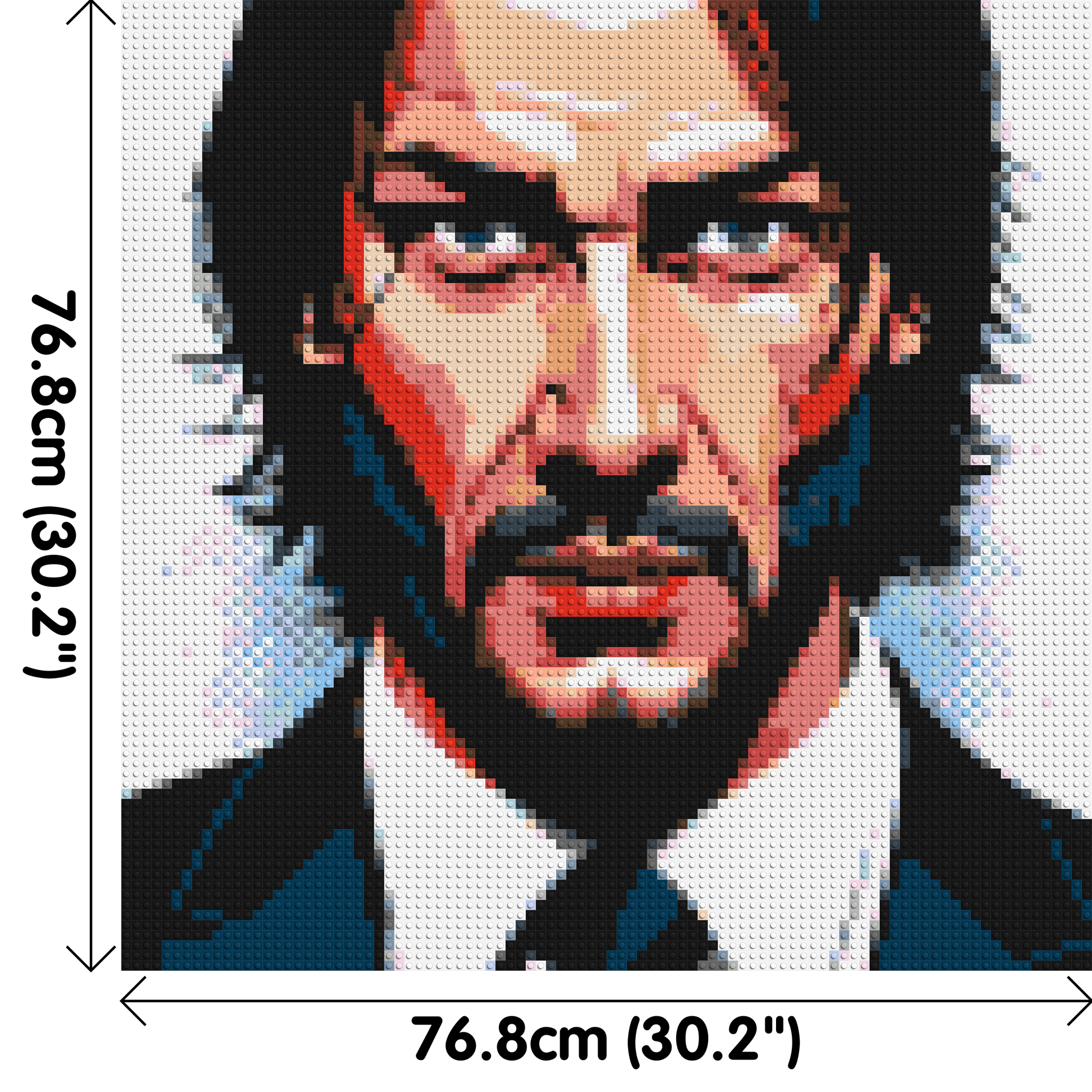 Keanu Reeves as John Wick - Brick Art Mosaic Kit 4x4 dimensions