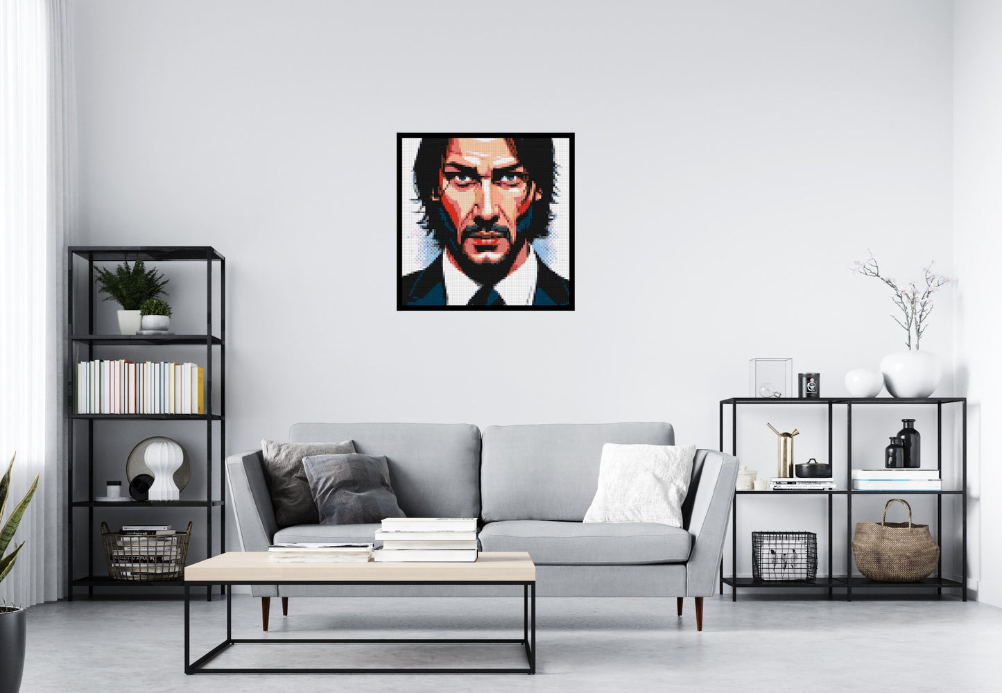 Keanu Reeves as John Wick - Brick Art Mosaic Kit 4x4 large