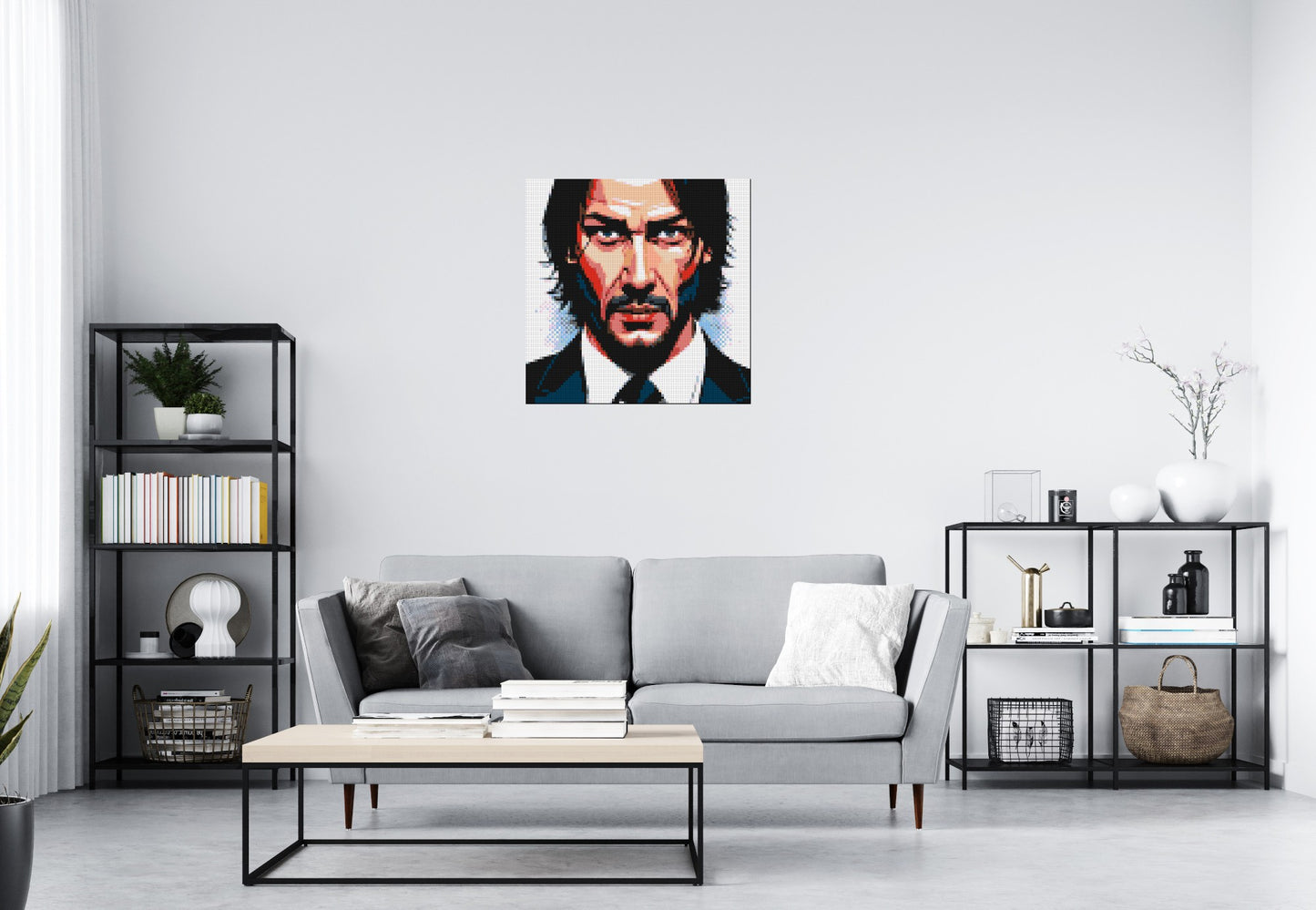 Keanu Reeves as John Wick - Brick Art Mosaic Kit 4x4 large