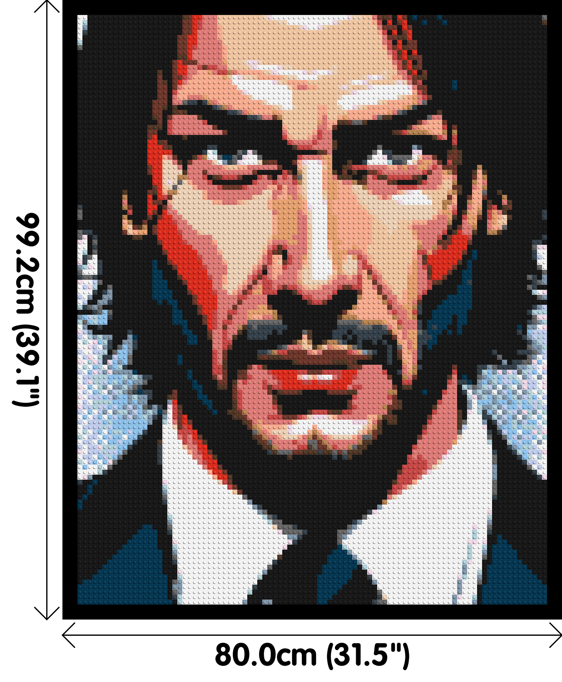 Keanu Reeves as John Wick - Brick Art Mosaic Kit 4x5 dimensions with frame