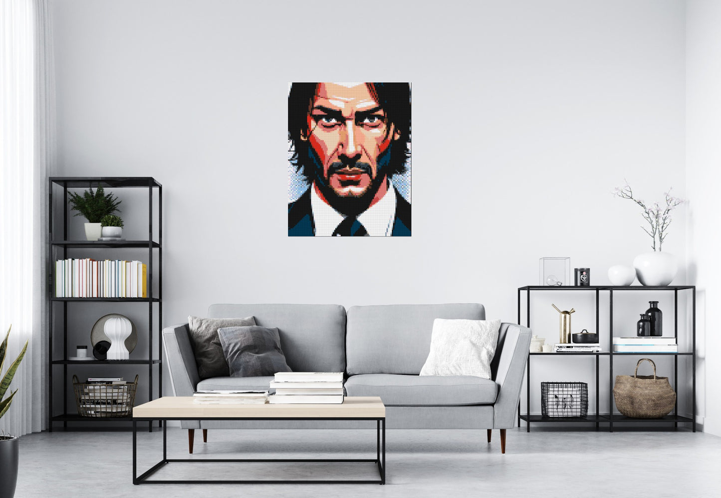 Keanu Reeves as John Wick - Brick Art Mosaic Kit 4x5 large