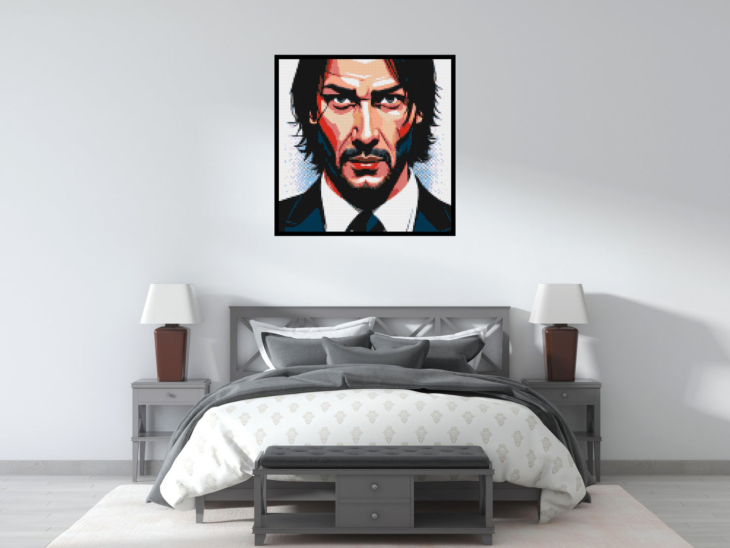 Keanu Reeves as John Wick - Brick Art Mosaic Kit 5x5 large