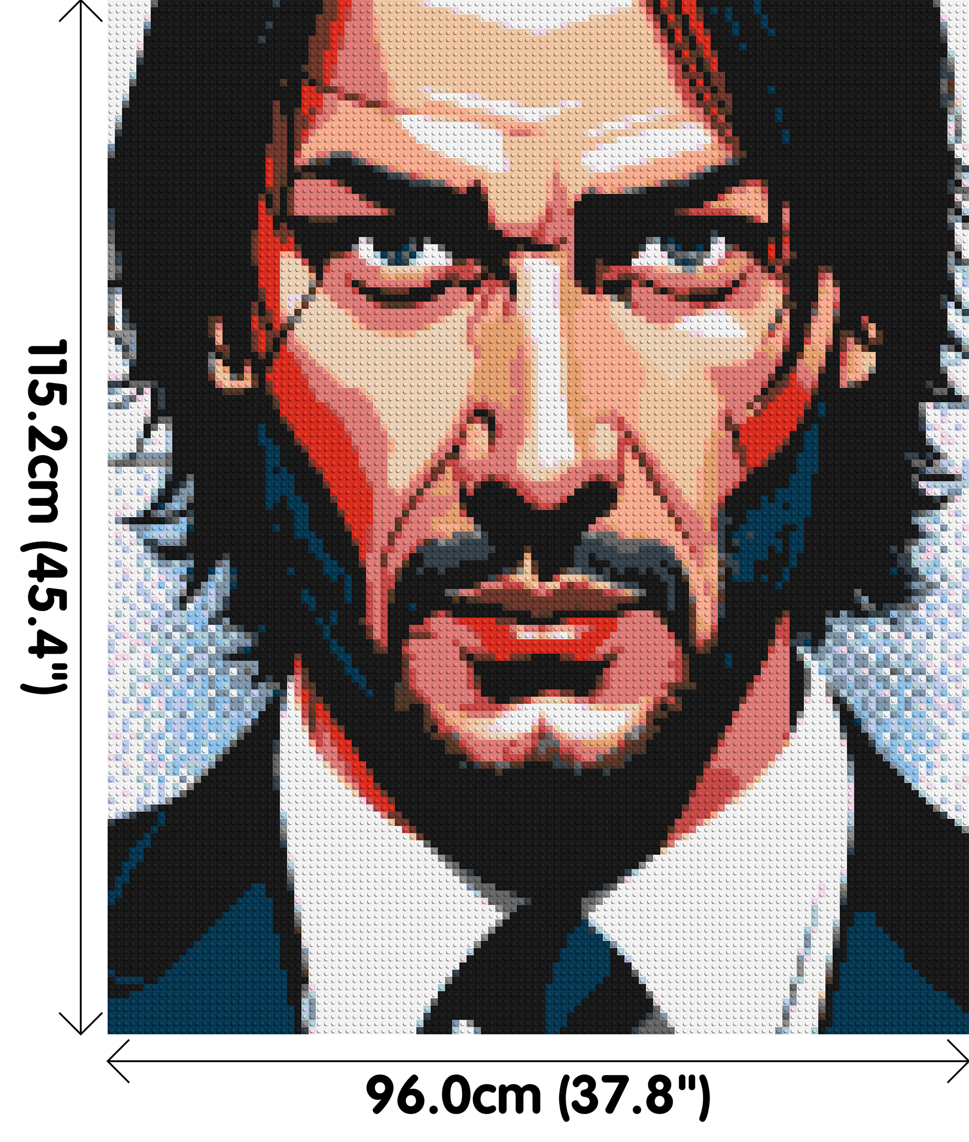 Keanu Reeves as John Wick - Brick Art Mosaic Kit 5x6 dimensions