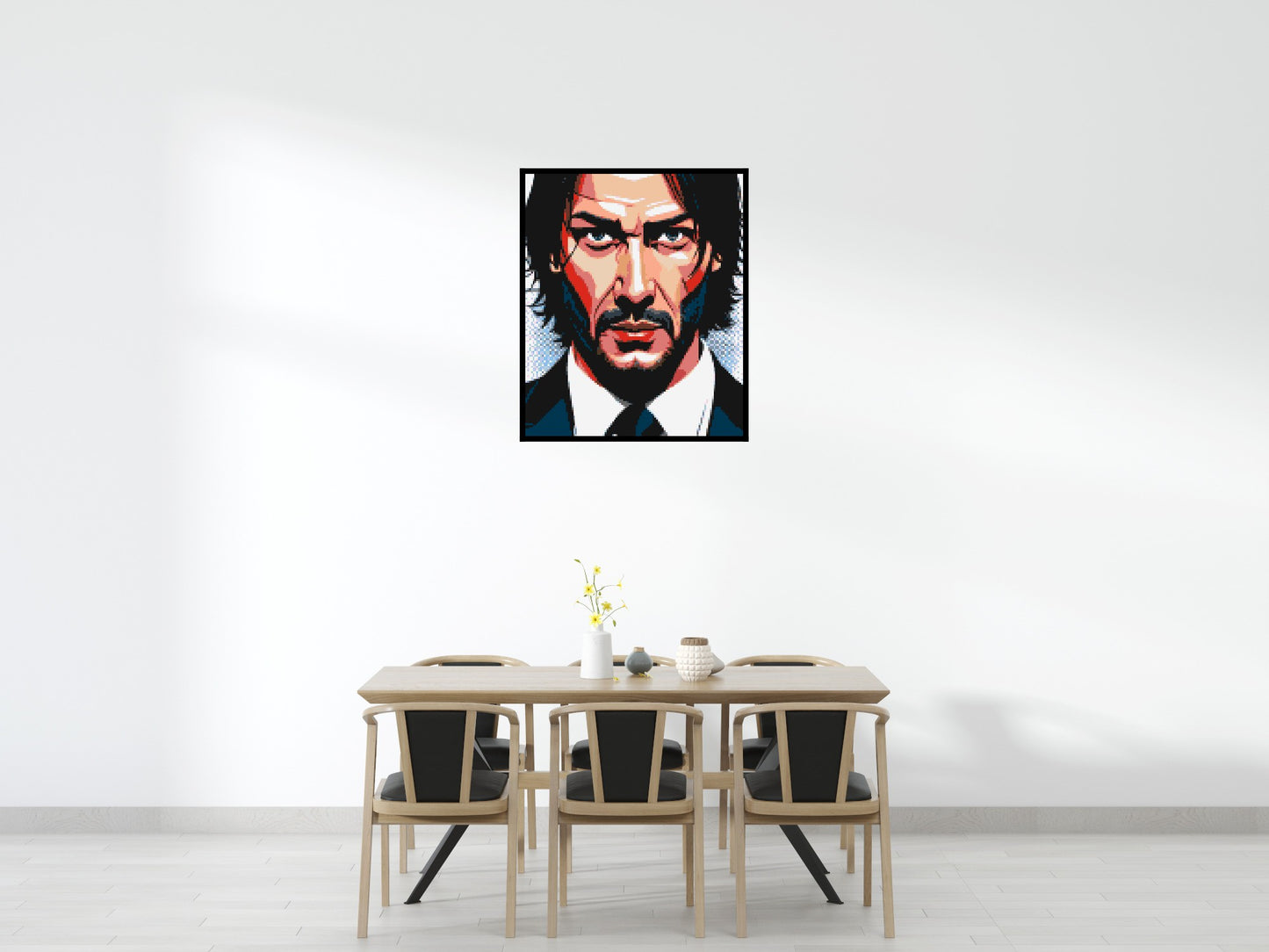 Keanu Reeves as John Wick - Brick Art Mosaic Kit 5x6 large