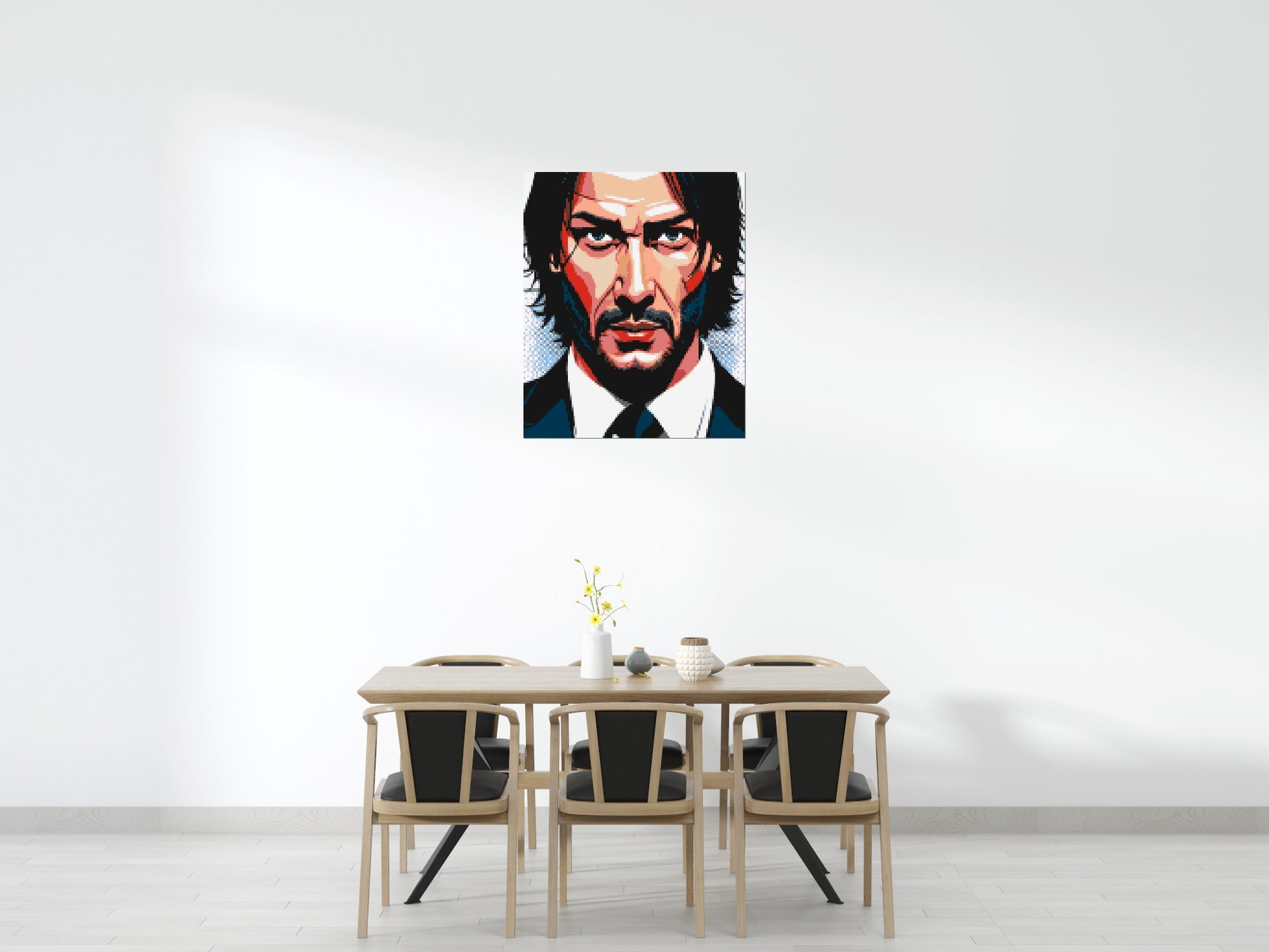 Keanu Reeves as John Wick - Brick Art Mosaic Kit 5x6 scene