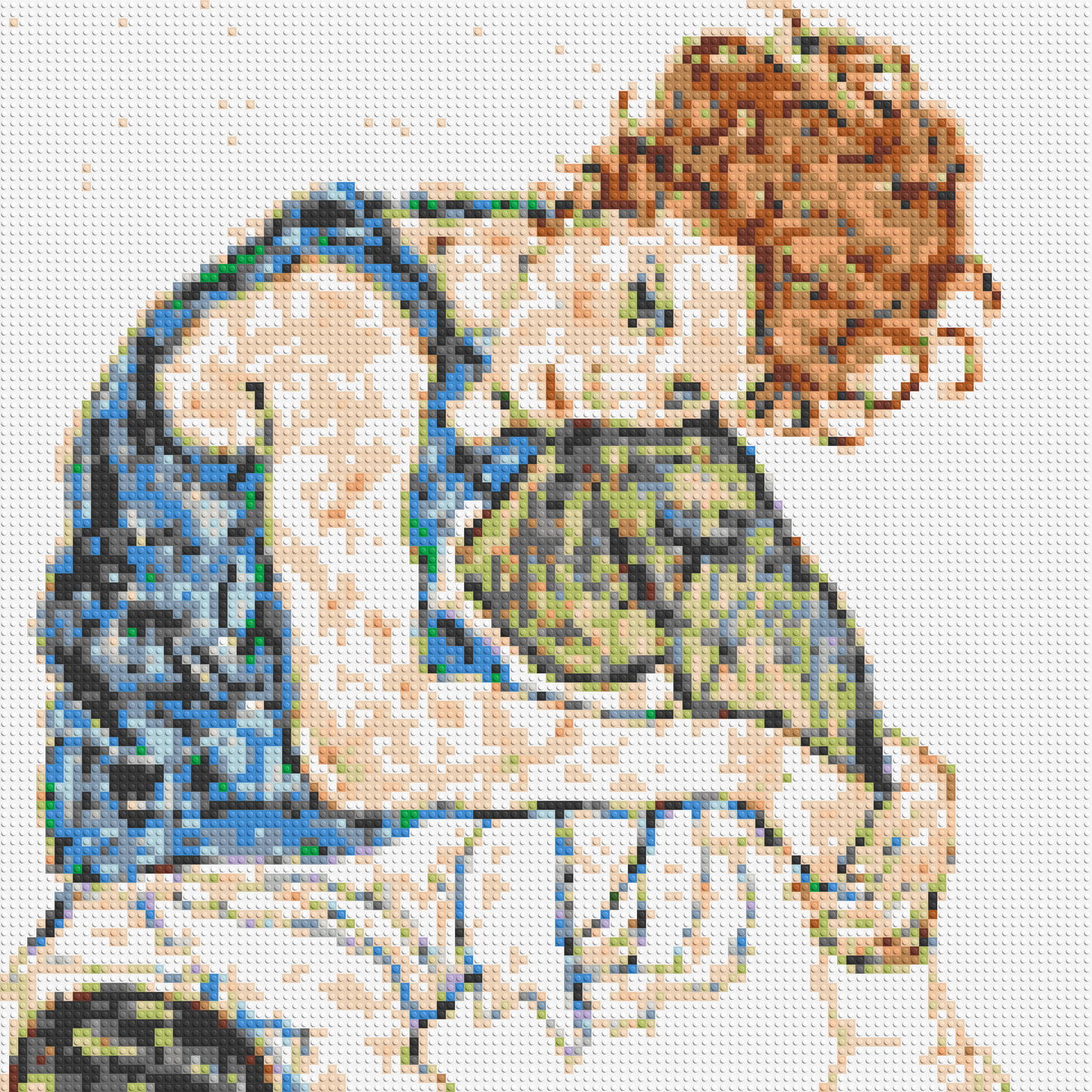 Woman Sitting with Bent Knee by Egon Schiele  - Brick Art Mosaic Kit 5x5 large