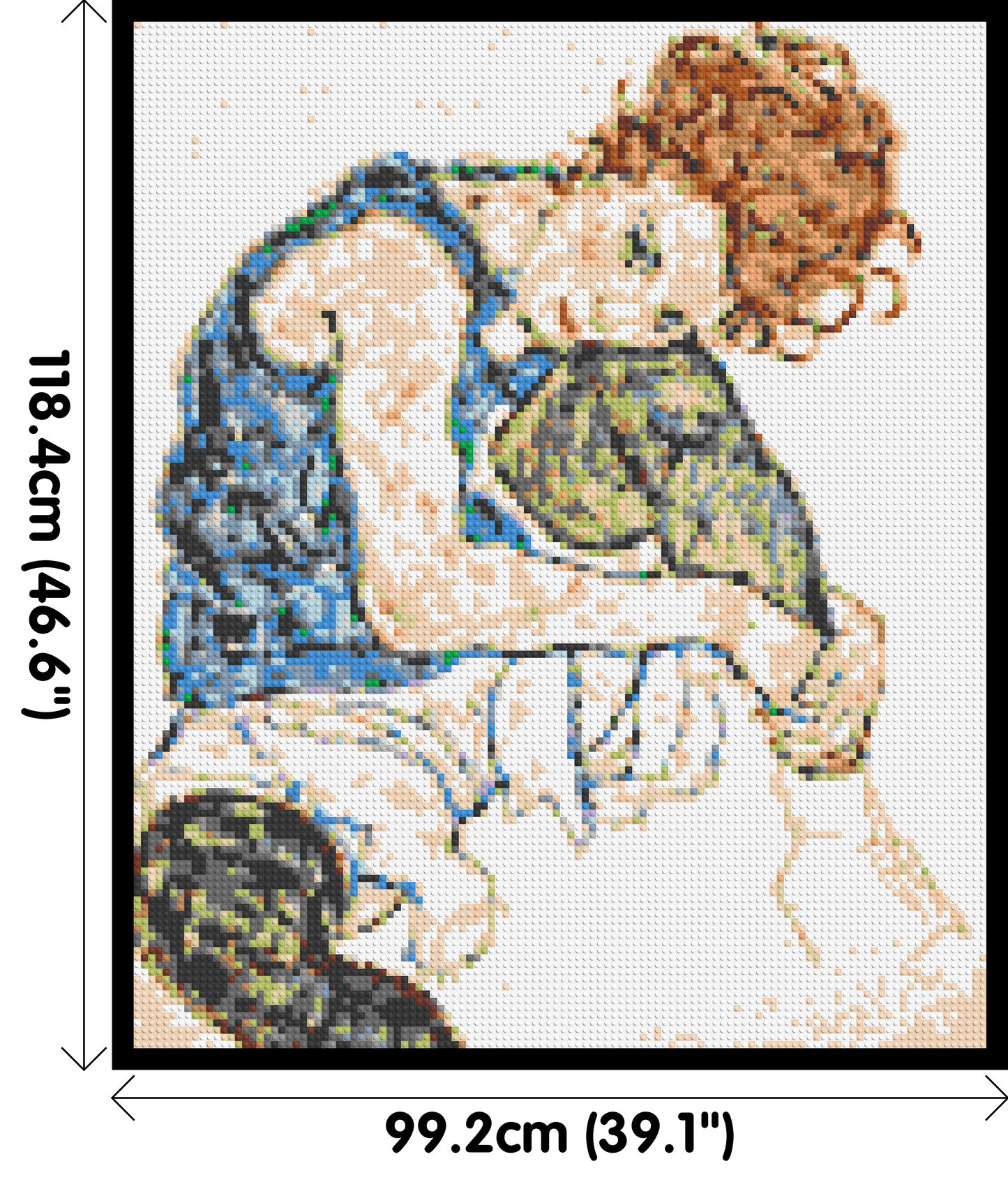 Woman Sitting with Bent Knee by Egon Schiele  - Brick Art Mosaic Kit 5x6 large