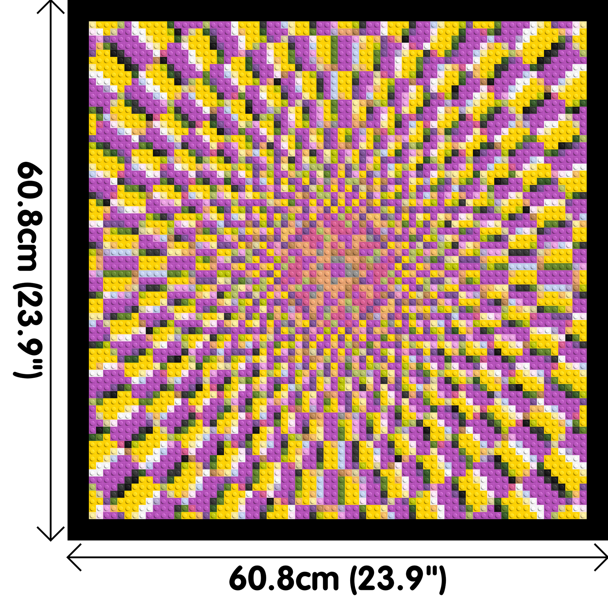 Abstract Pattern #5 - Brick Art Mosaic Kit 3x3 dimensions with frame