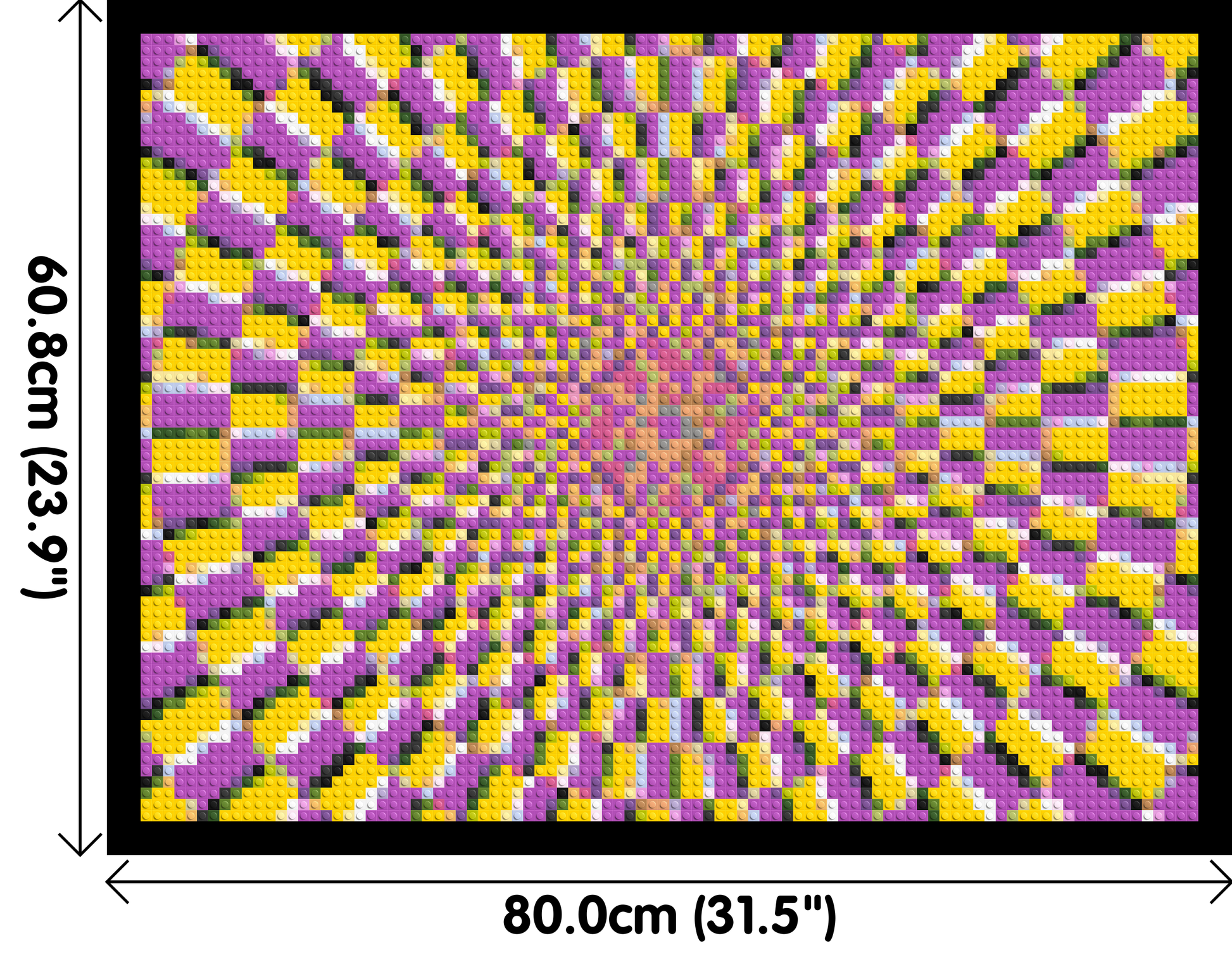 Abstract Pattern #5 - Brick Art Mosaic Kit 4x3 dimensions with frame