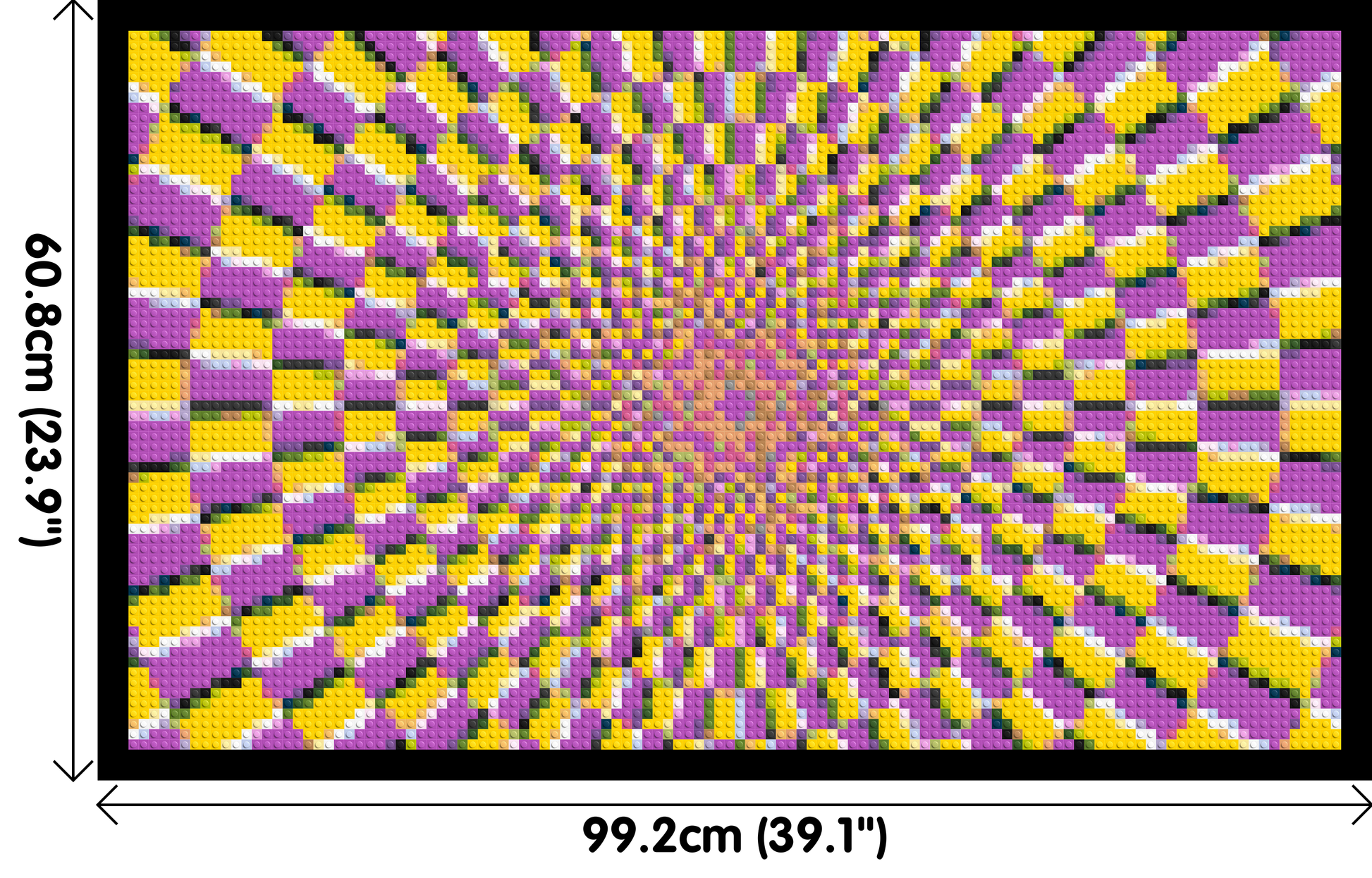 Abstract Pattern #5 - Brick Art Mosaic Kit 5x3 dimensions with frame