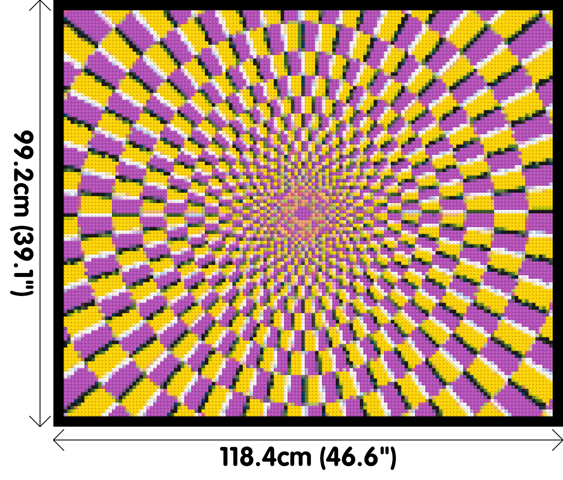 Abstract Pattern #5 - Brick Art Mosaic Kit 6x5 dimensions with frame