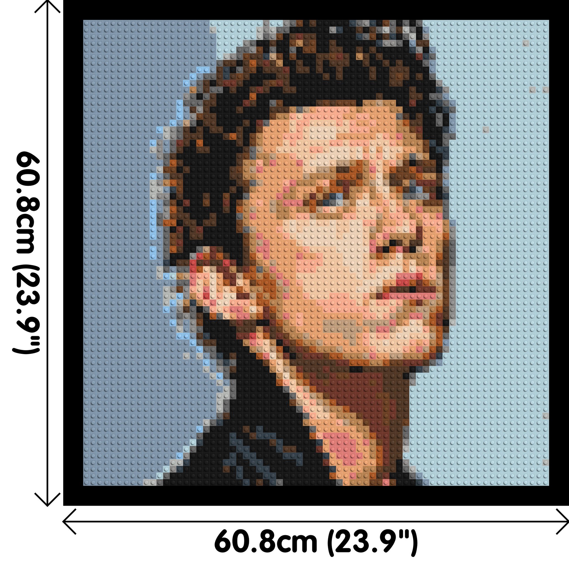 Tom Holland - Brick Art Mosaic Kit 3x3 dimensions with frame